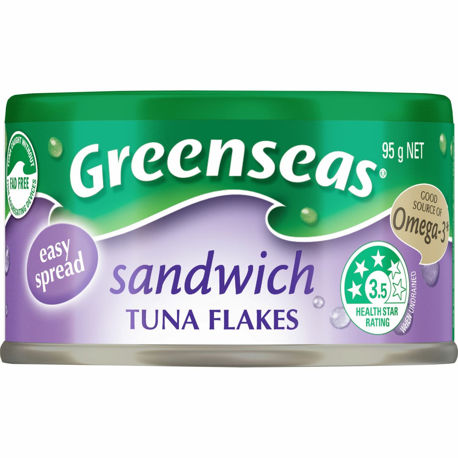 Greenseas Sandwich Tuna Flakes, 95 Gram