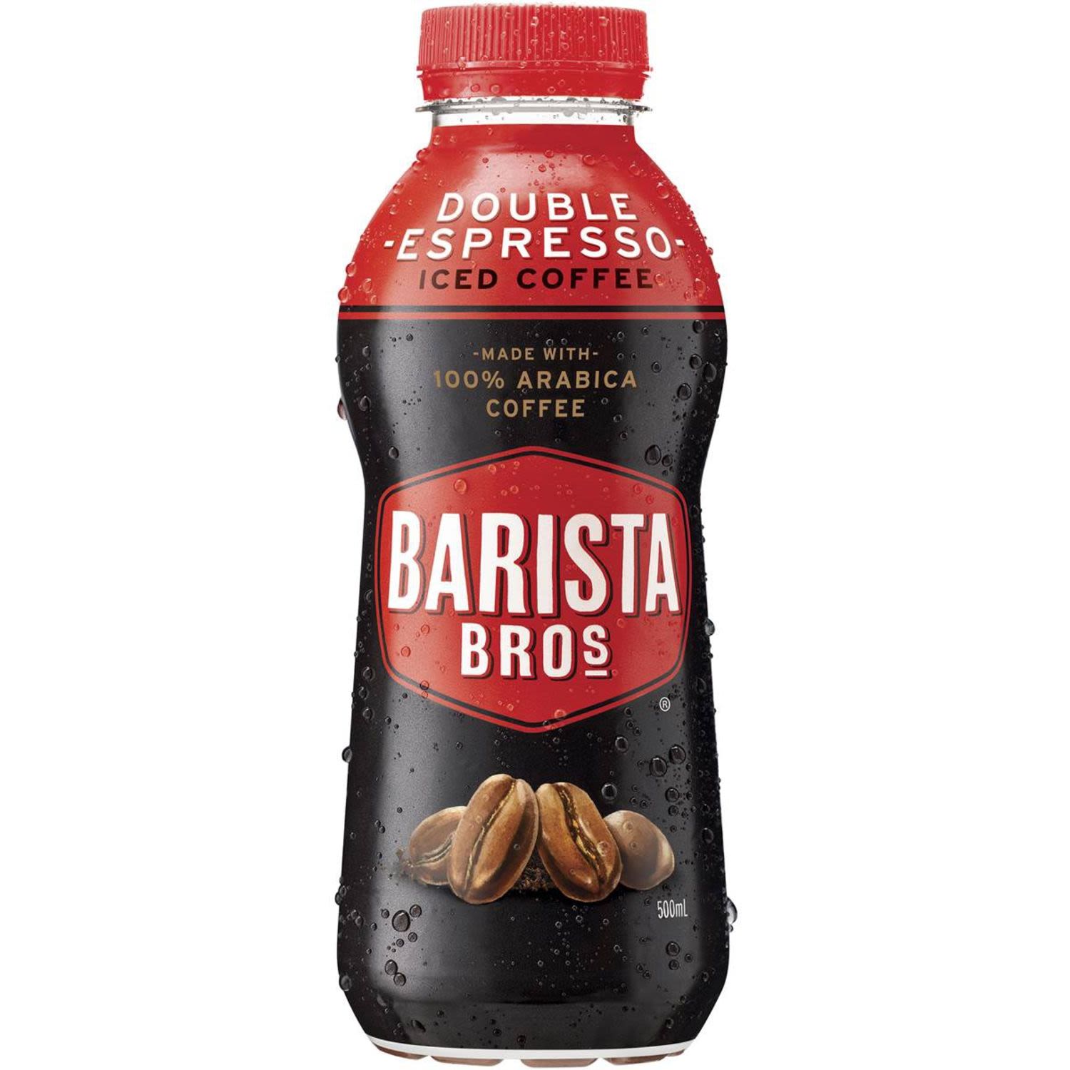 Treat your tastebuds with Barista Bros Double Espresso No Added Sugar. Barista Bros Double Espresso Iced Coffee No Added Sugar flavoured milk is a café inspired taste and is made with 100% Arabica coffee for the ultimate iced coffee hit. Barista Bros Double Espresso Iced Coffee flavoured milk has no added sugar and is perfect for anytime of day. Available in 500mL and 700mL bottles.<br /> <br /> <br /><br />Country of Origin: Made in Australia from at least 98% Australian ingredients