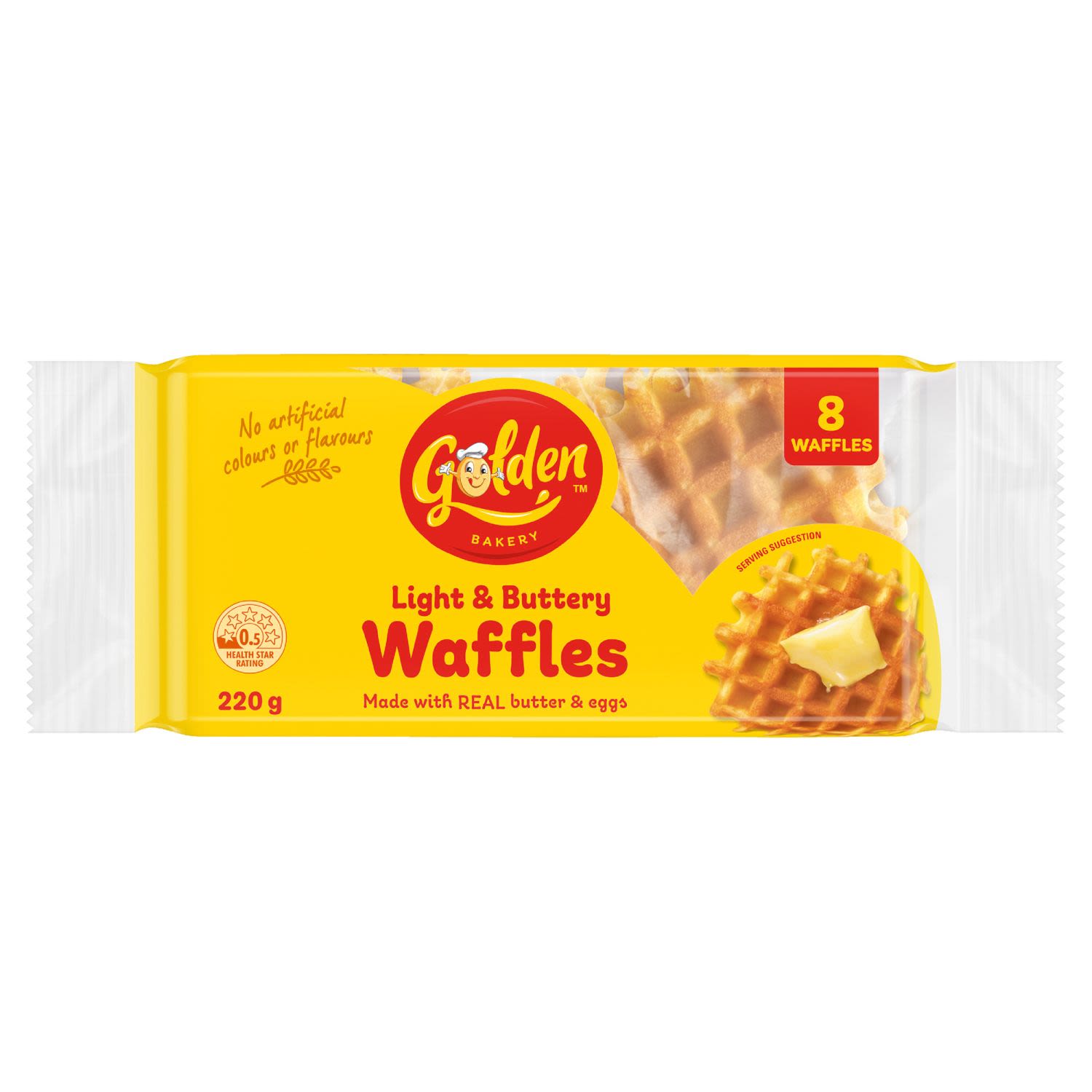 Golden Waffles Light Butter, 220 Gram