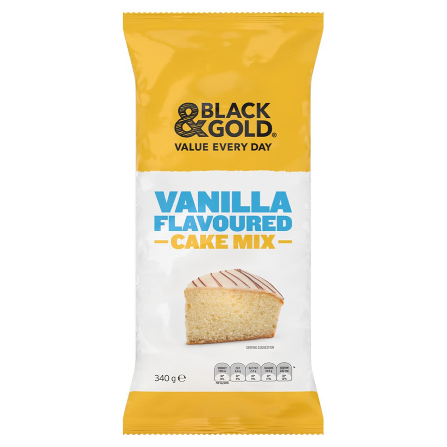 Black & Gold Cake Mix Vanilla, 340 Gram