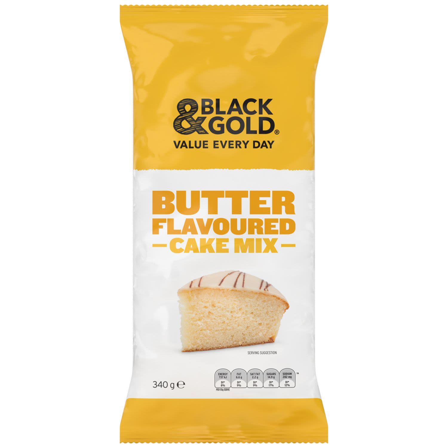 Black & Gold Butter Flavoured Cake Mix, 340 Gram