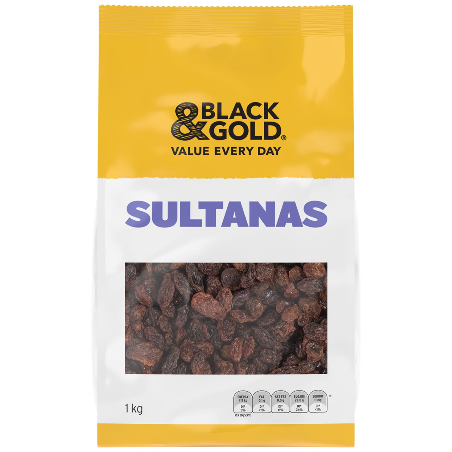Black & Gold Sultanas, 1 Kilogram
