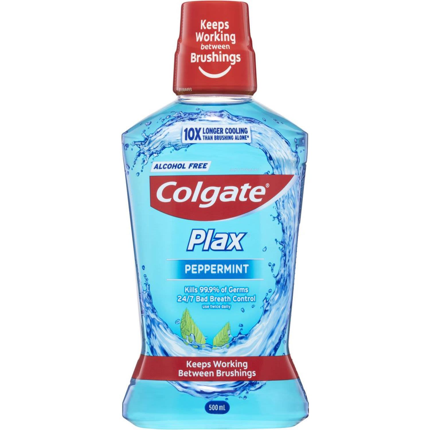 Colgate Plax Alcohol Free Mouthwash Peppermint, 500 Millilitre