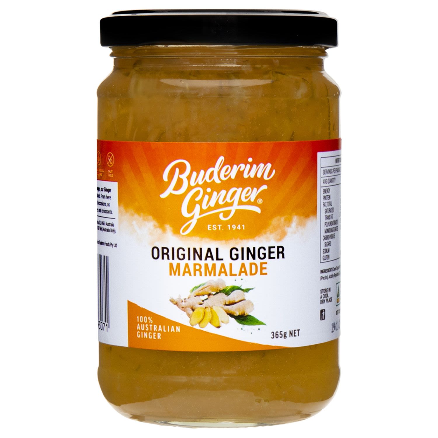 Buderim Ginger Original Ginger Marmalade, 365 Gram
