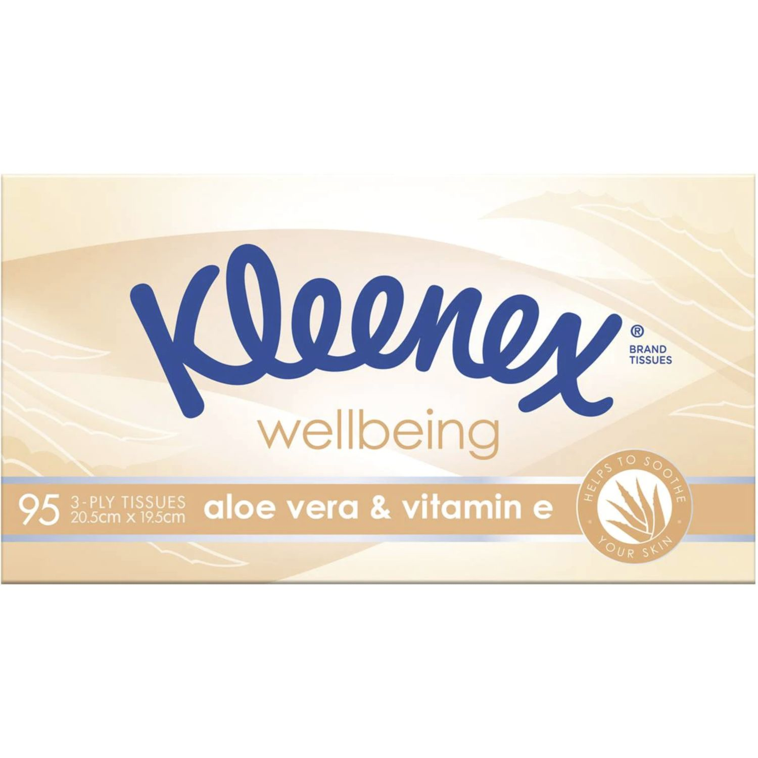 Kleenex Aloe Vera & Vitamin E Facial Tissues 3-Ply 95 Sheets, 95 Each