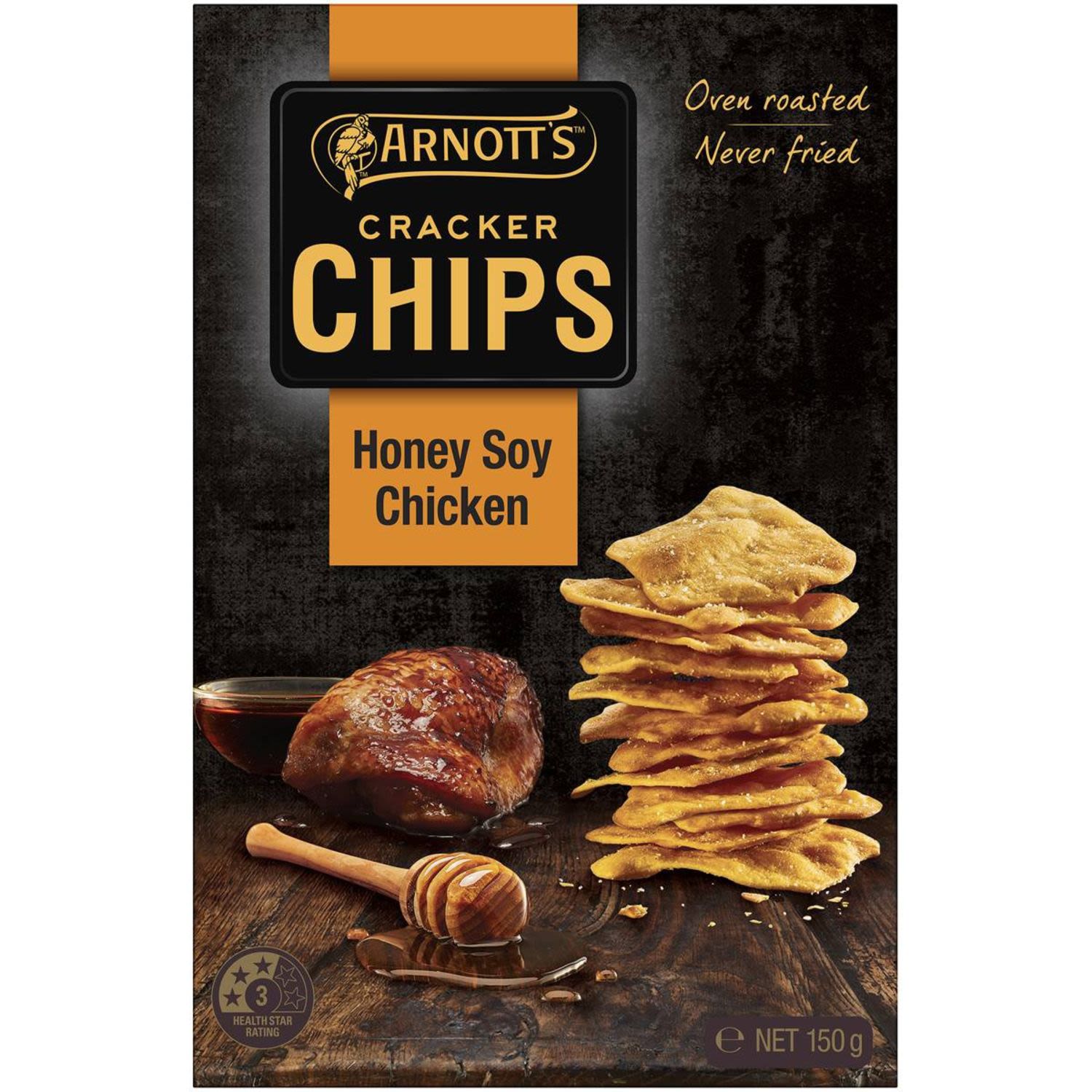 Arnott's Cracker Chips Honey Soy Chicken, 150 Gram