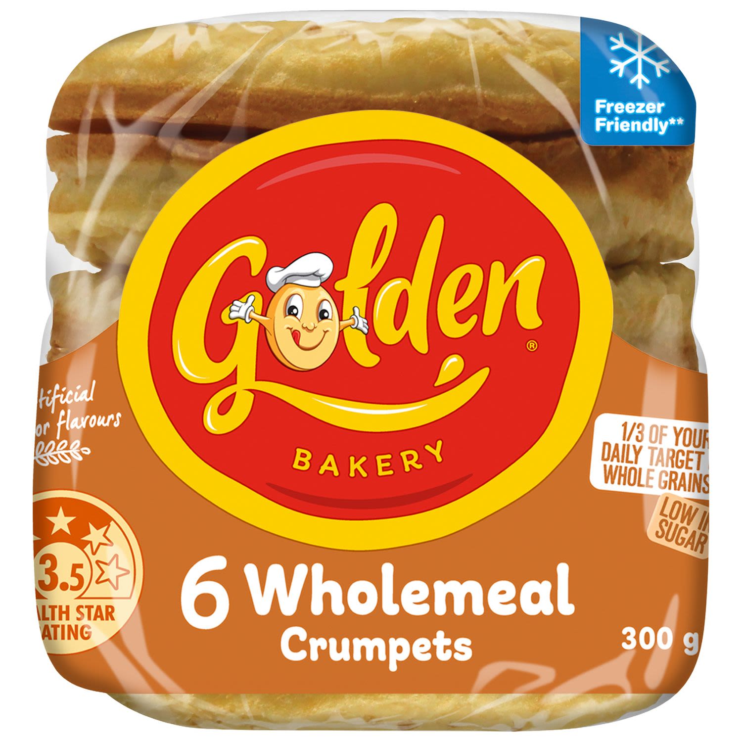 Golden Crumpets Wholemeal, 6 Each