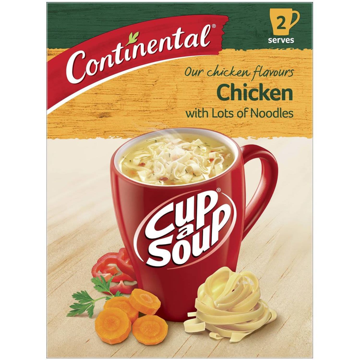 Continental Cup A Soup Chicken With Lots Of Noodles, 2 Each
