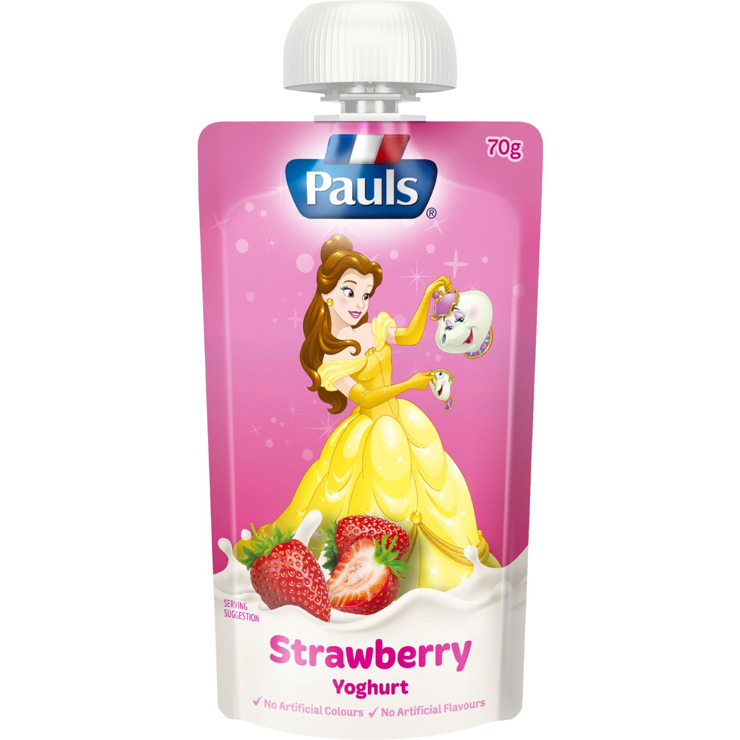 Pauls Kids Strawberry Yoghurt Pouch Princess, 70 Gram