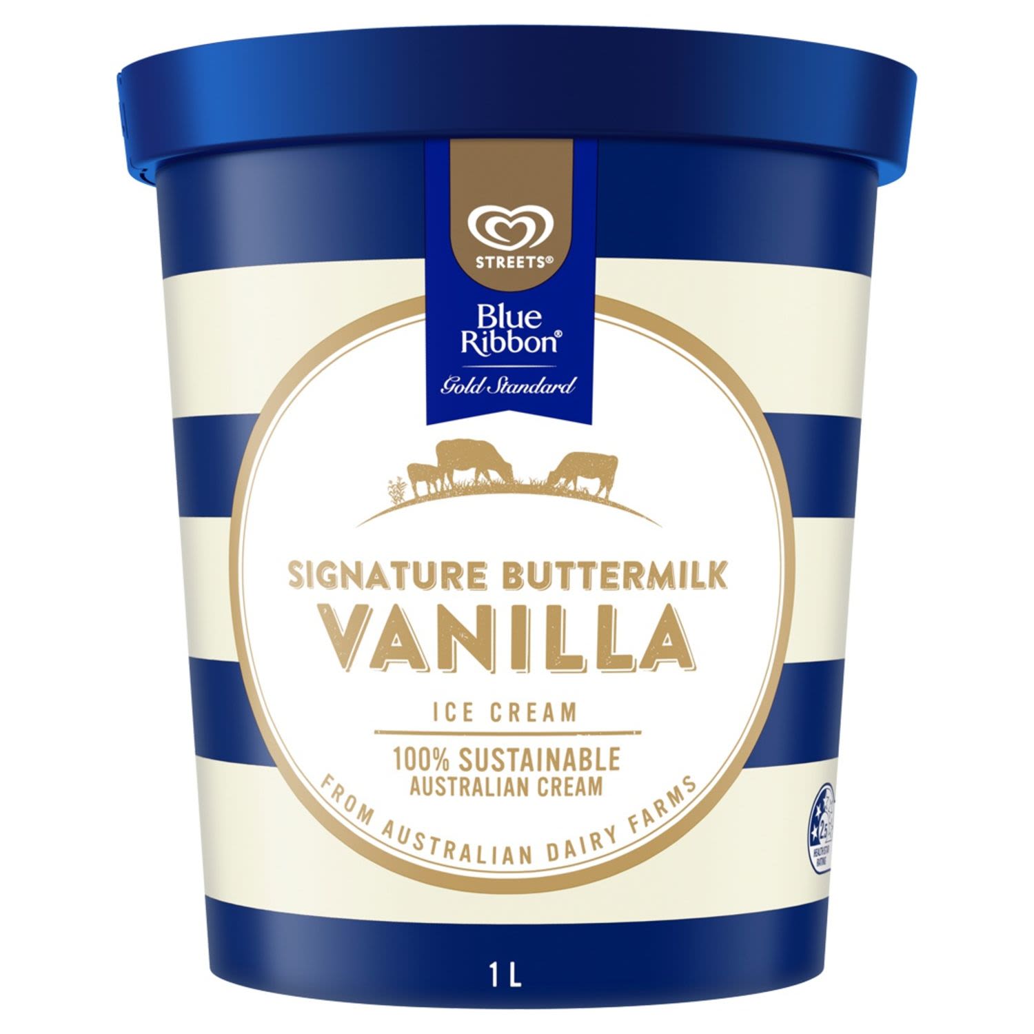 Blue Ribbon Ice Cream Buttermilk Vanilla, 1 Litre