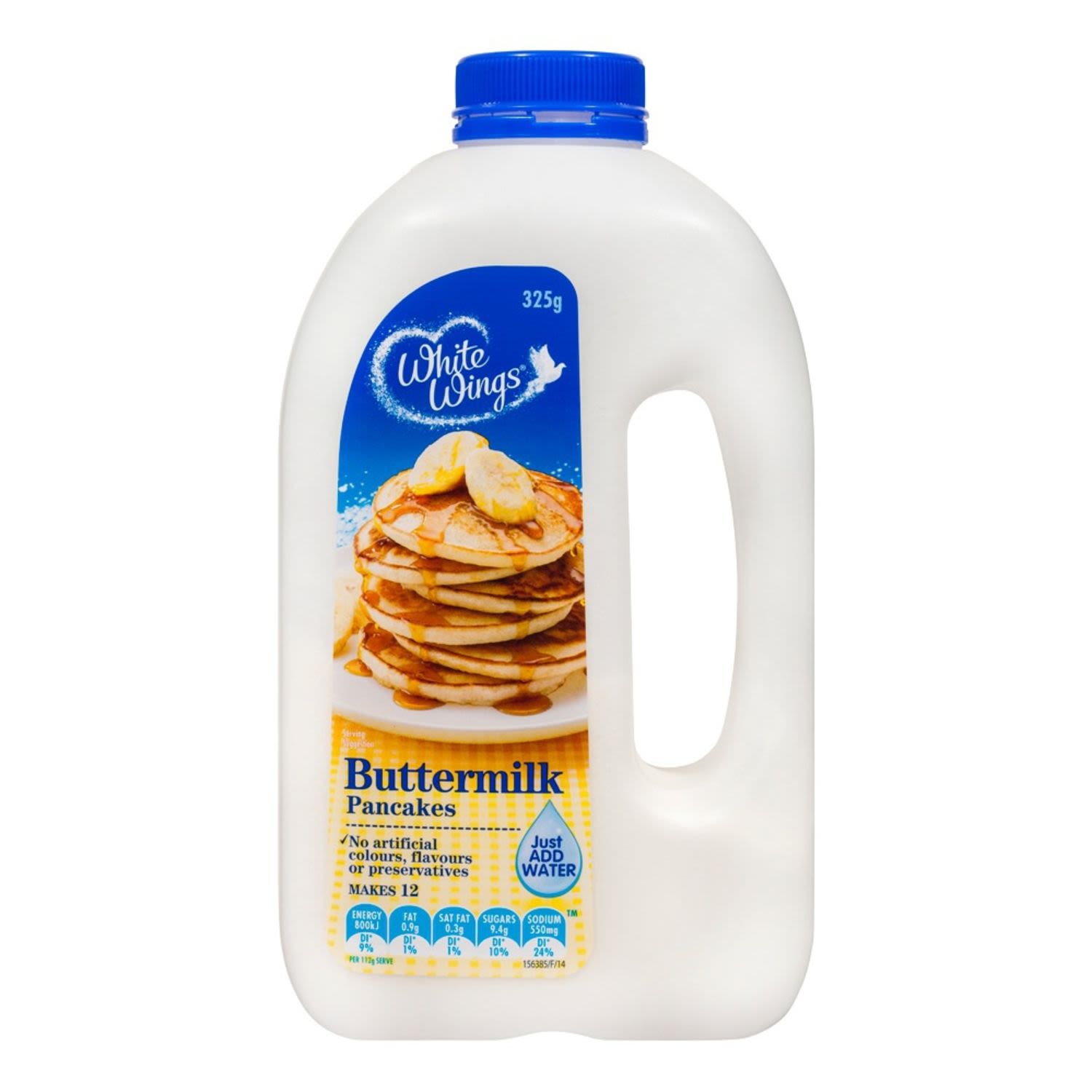 Delicious light and fluffy buttermilk pancakes ready in minutes, simply just add water, shake and cook.<br /> <br /><br />Allergen may be present: Egg|Milk|Wheat <br /><br />Country of Origin: Made in Australia from local and imported ingredients.