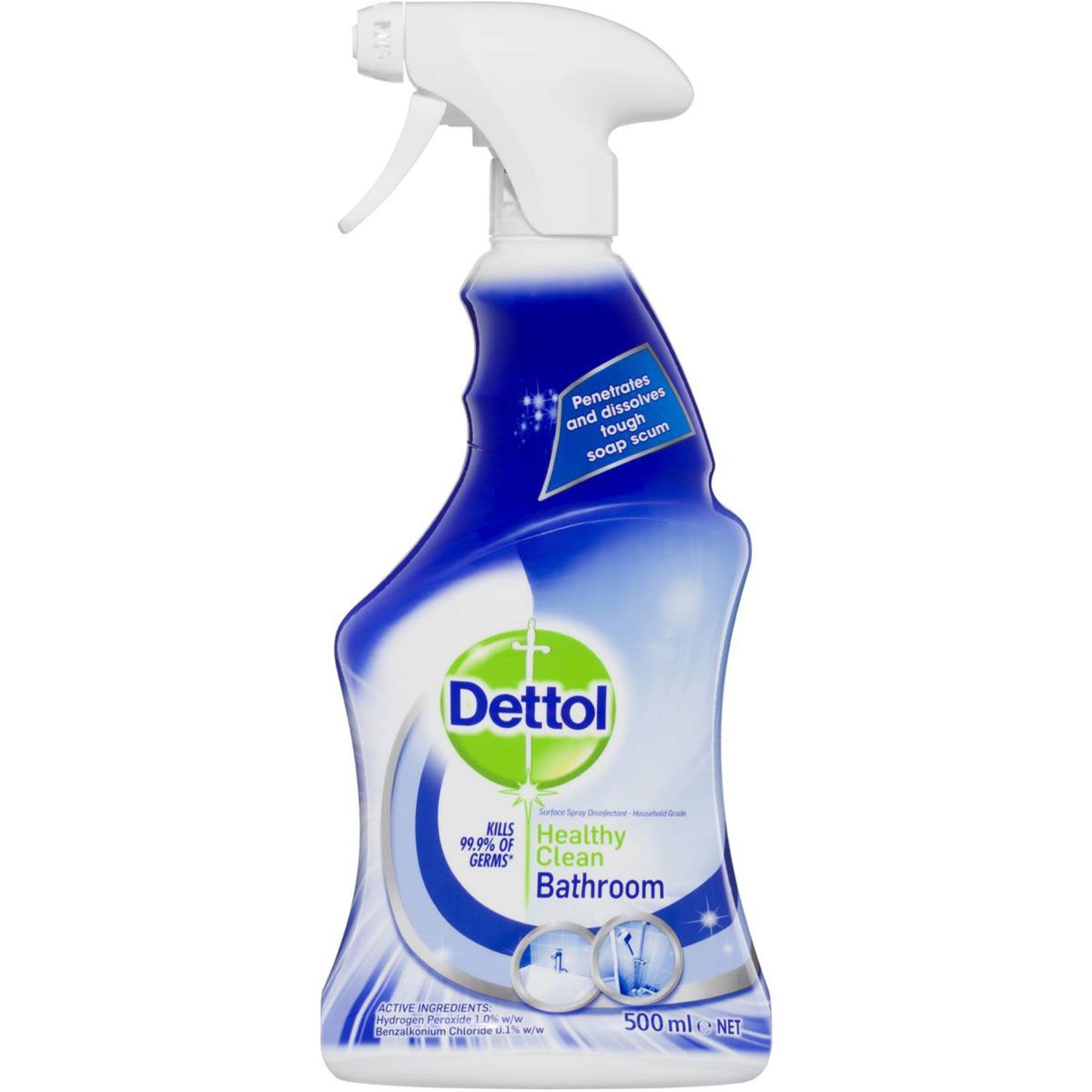 Dettol Healthy Clean Antibacterial Bathroom Cleaner Trigger Spray, 500 Millilitre