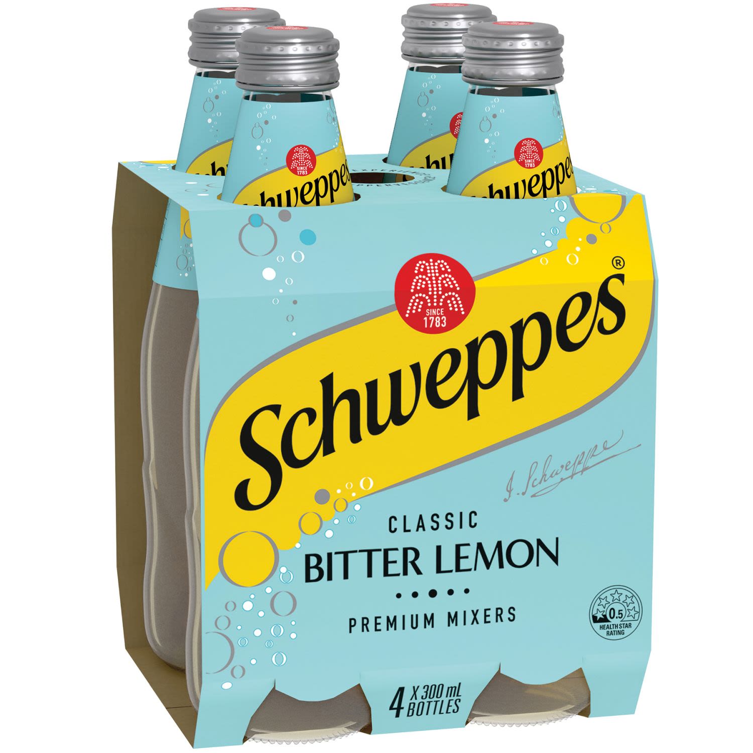 Schweppes Classic Mixers Bitter Lemon 300ml, 4 Each