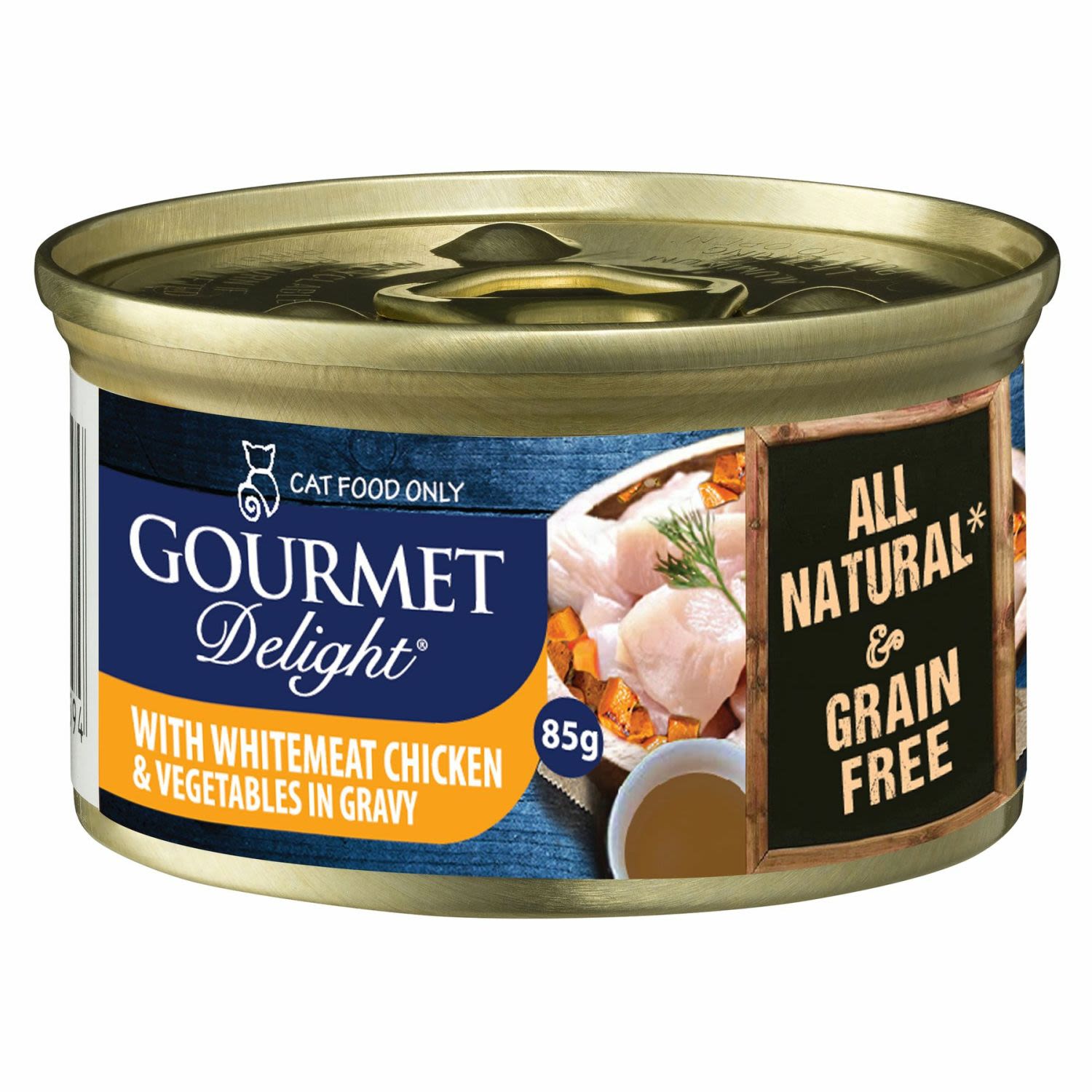 Gourmet Delight With Whitemeat Chicken & Vegetables In Gravy, 85 Gram