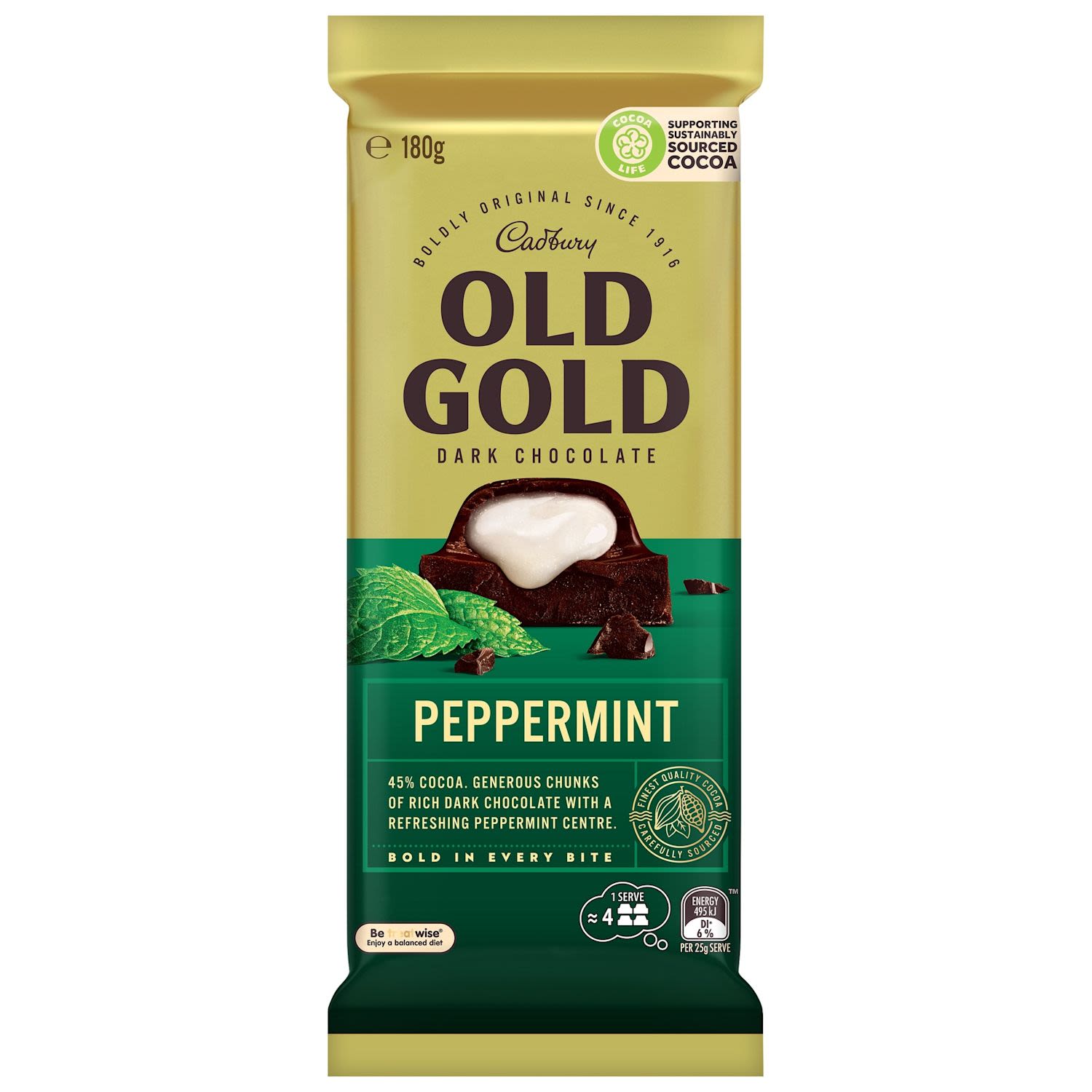 Cadbury Old Gold Dark Chocolate Peppermint