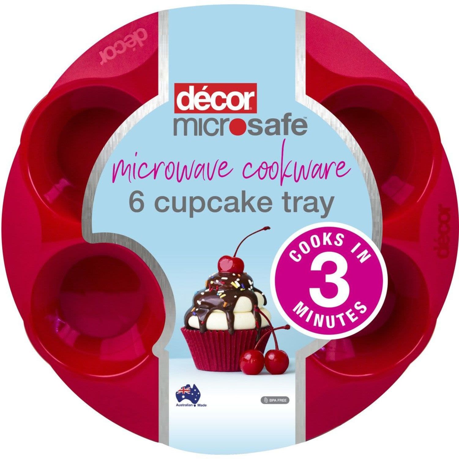 Decor Microsafe 6 Cupcake Tray, 1 Each