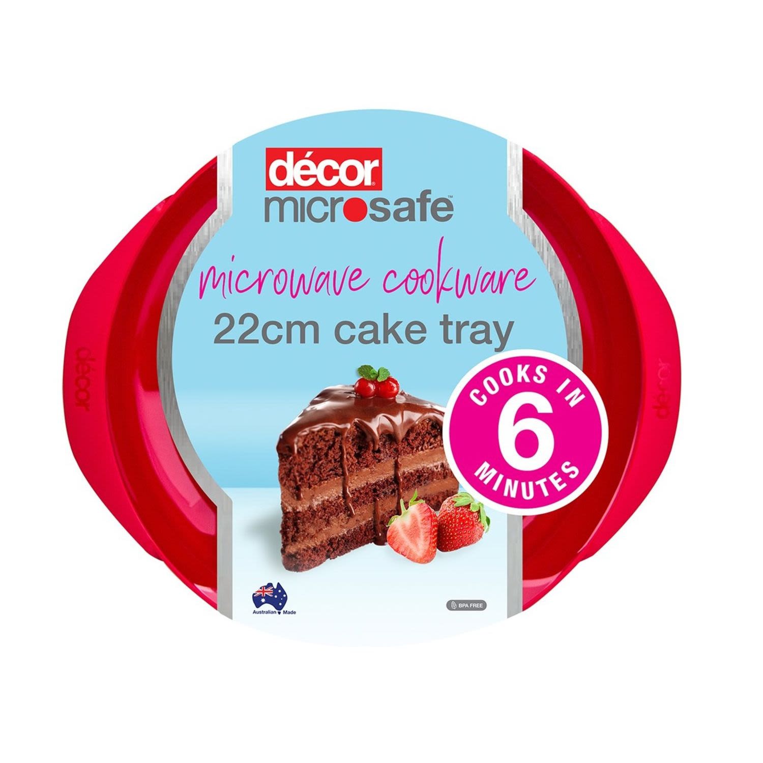Decor Microsafe Cake Tray 22cm, 1 Each