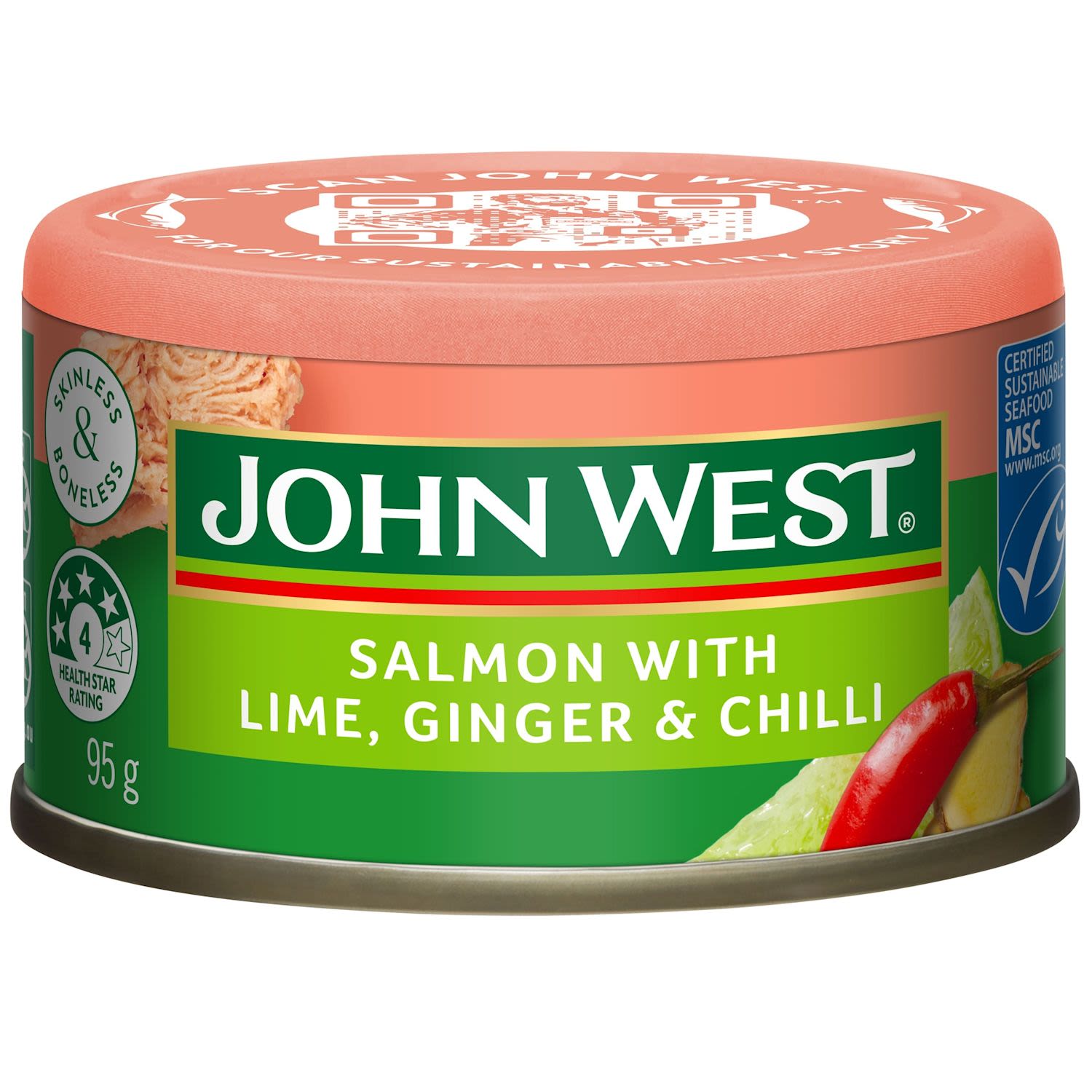 John West Salmon Tempters Salmon With Lime Ginger And Chilli