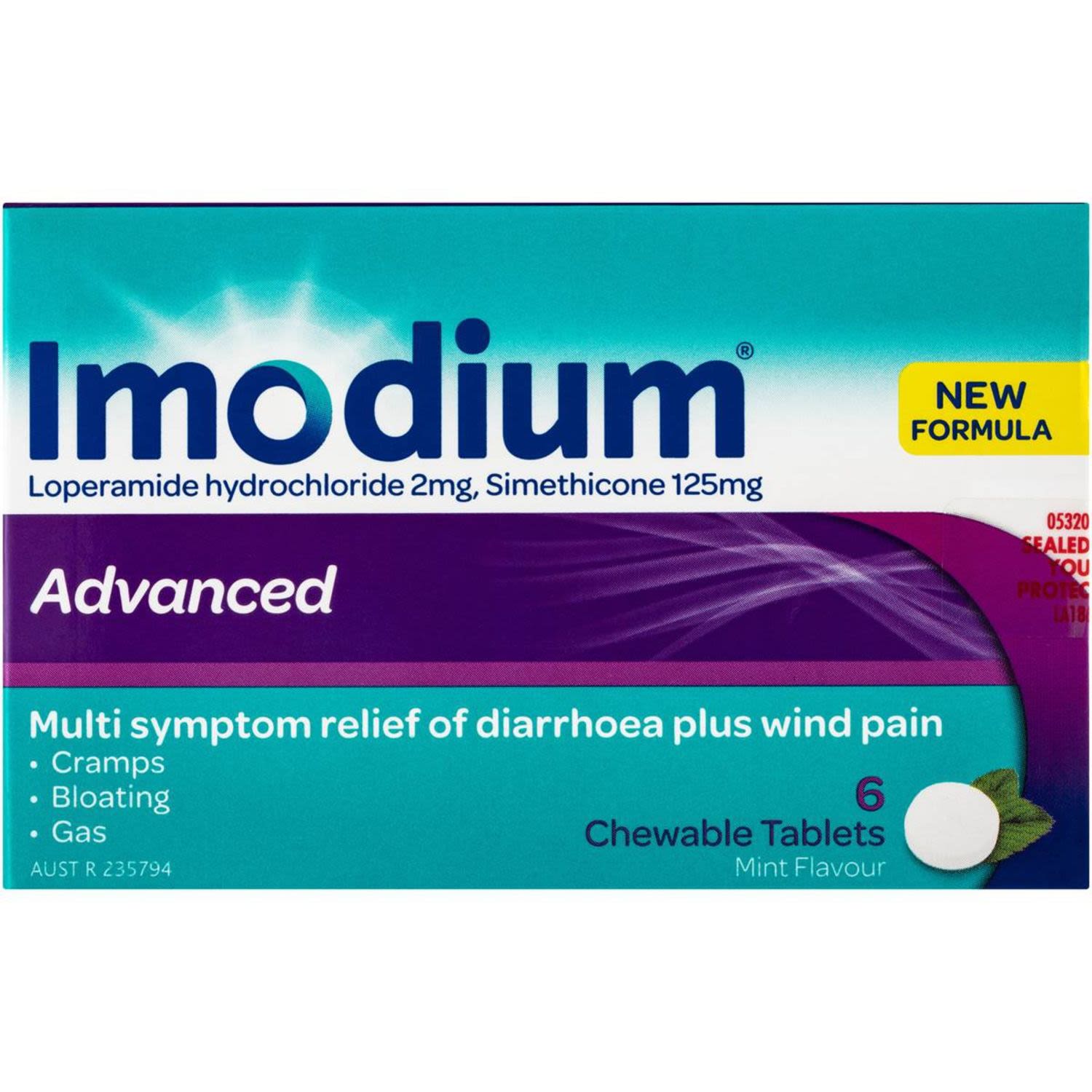 Imodium Advanced Anti Diarrhoea, 6 Each