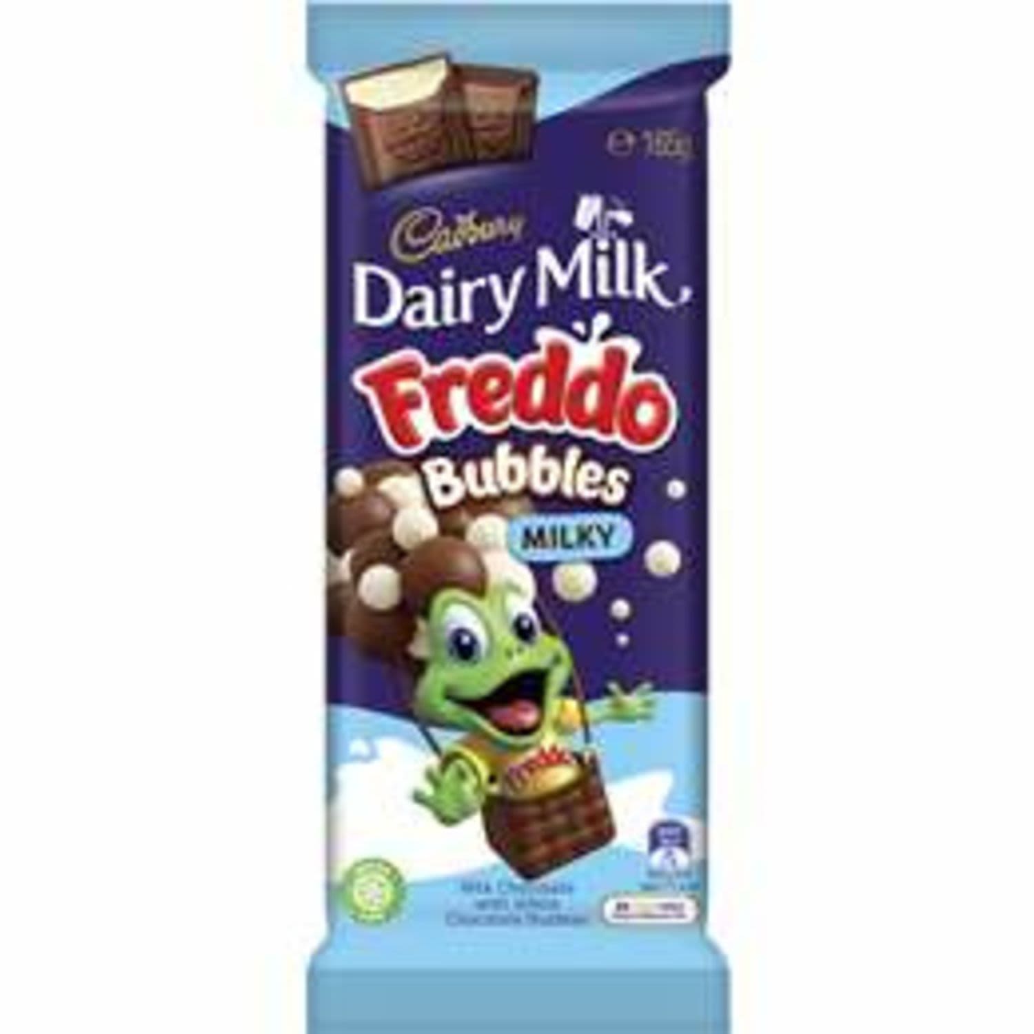 Cadbury Dairy Milk Freddo Bubbles Milky , 165 Gram