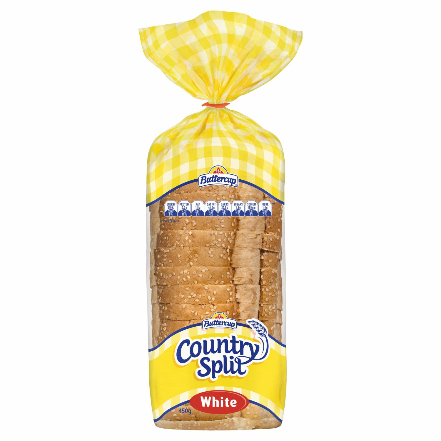 Buttercup Country Split White Sliced Bread, 450 Gram