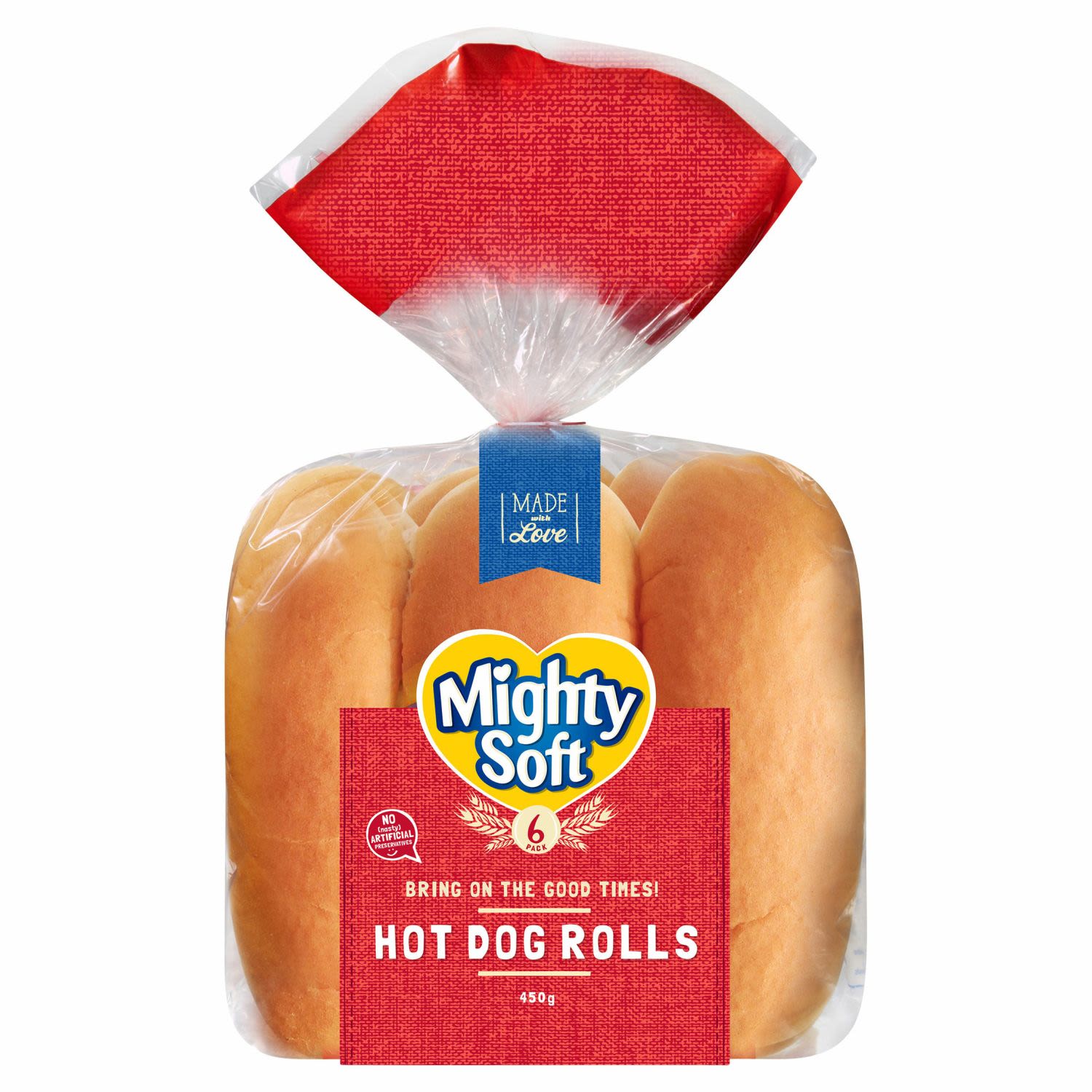 Mighty Soft Roll Hotdog, 6 Each