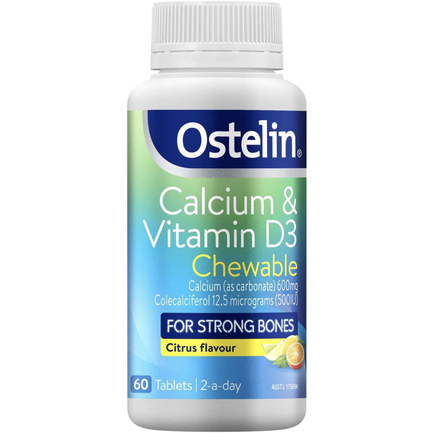 Ostelin Calcium & Vitamin D3 Chewable Tablets, 60 Each
