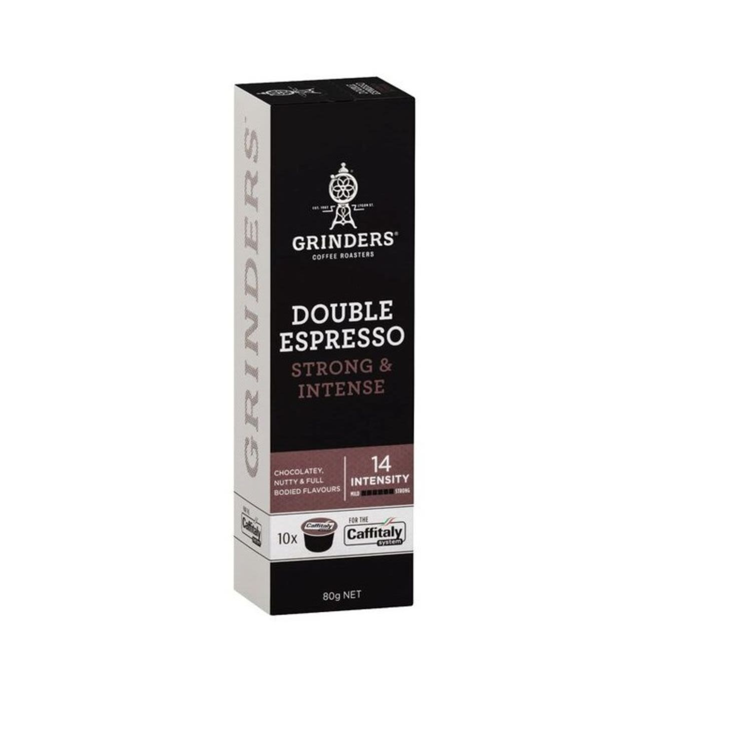 Grinders Double Espresso Coffee Capsules, 10 Each