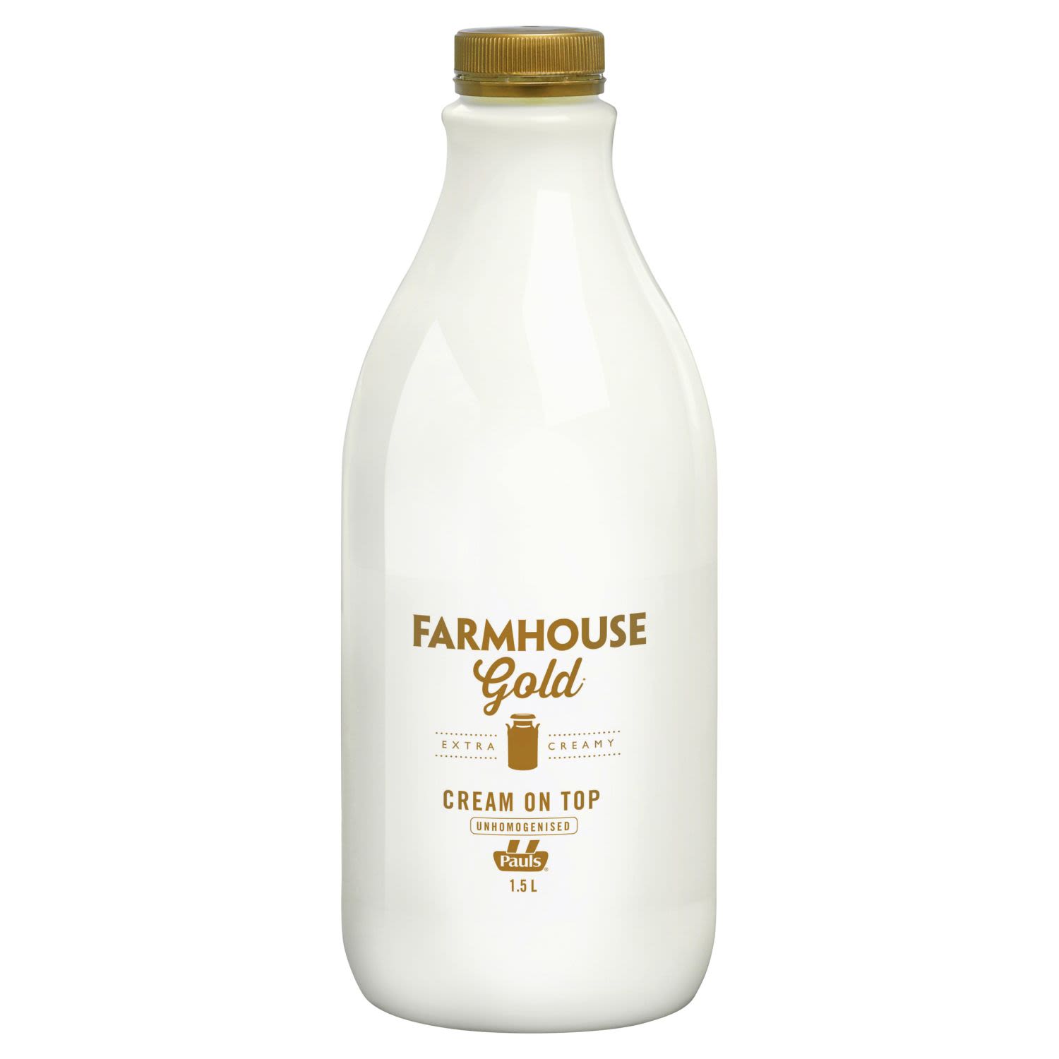 Pauls Farmhouse Gold Milk Cream On Top, 1.5 Litre