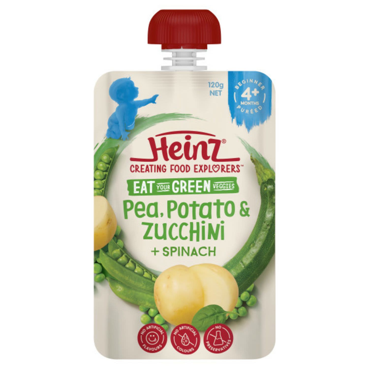 Heinz Greens Pea Potato and Zuchinni, 120 Gram