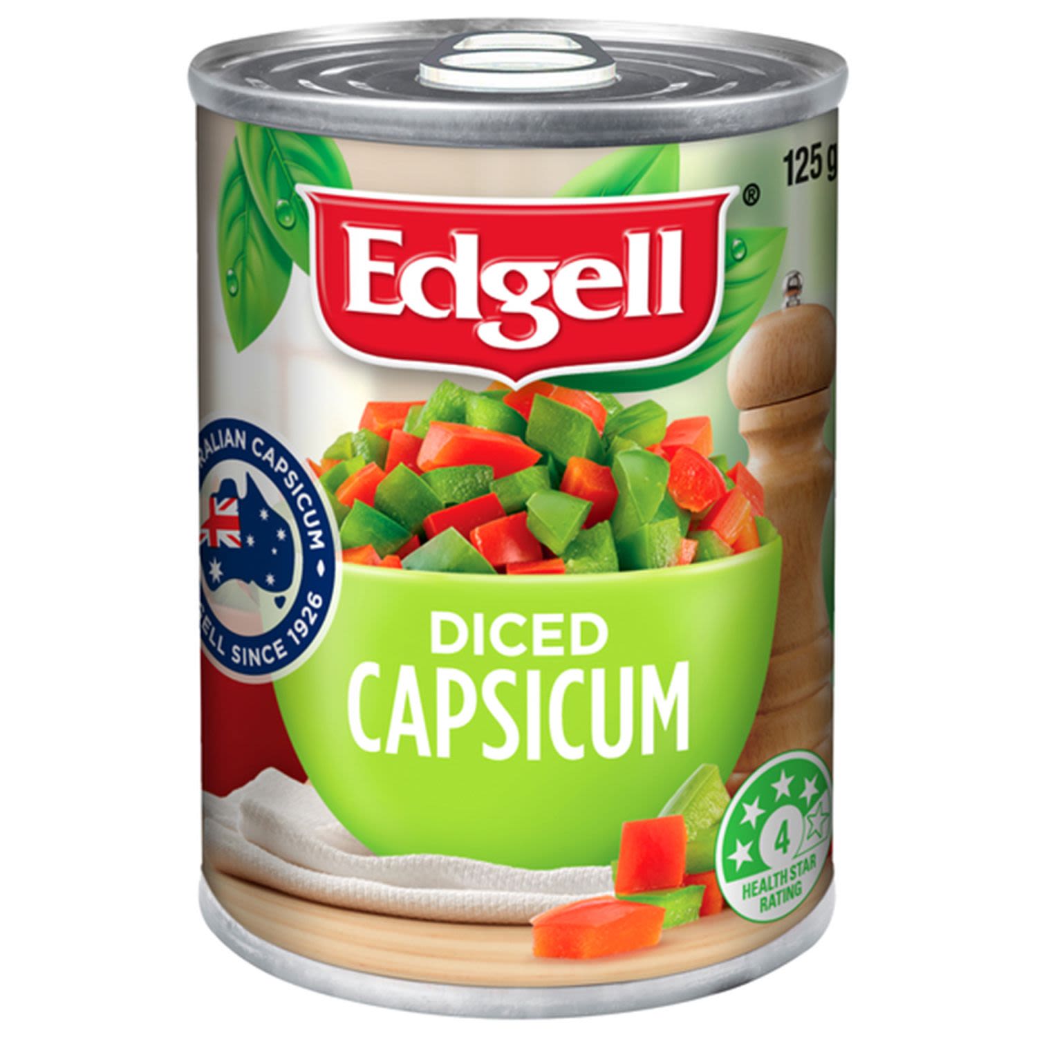 Edgell Diced Capsicum, 125 Gram