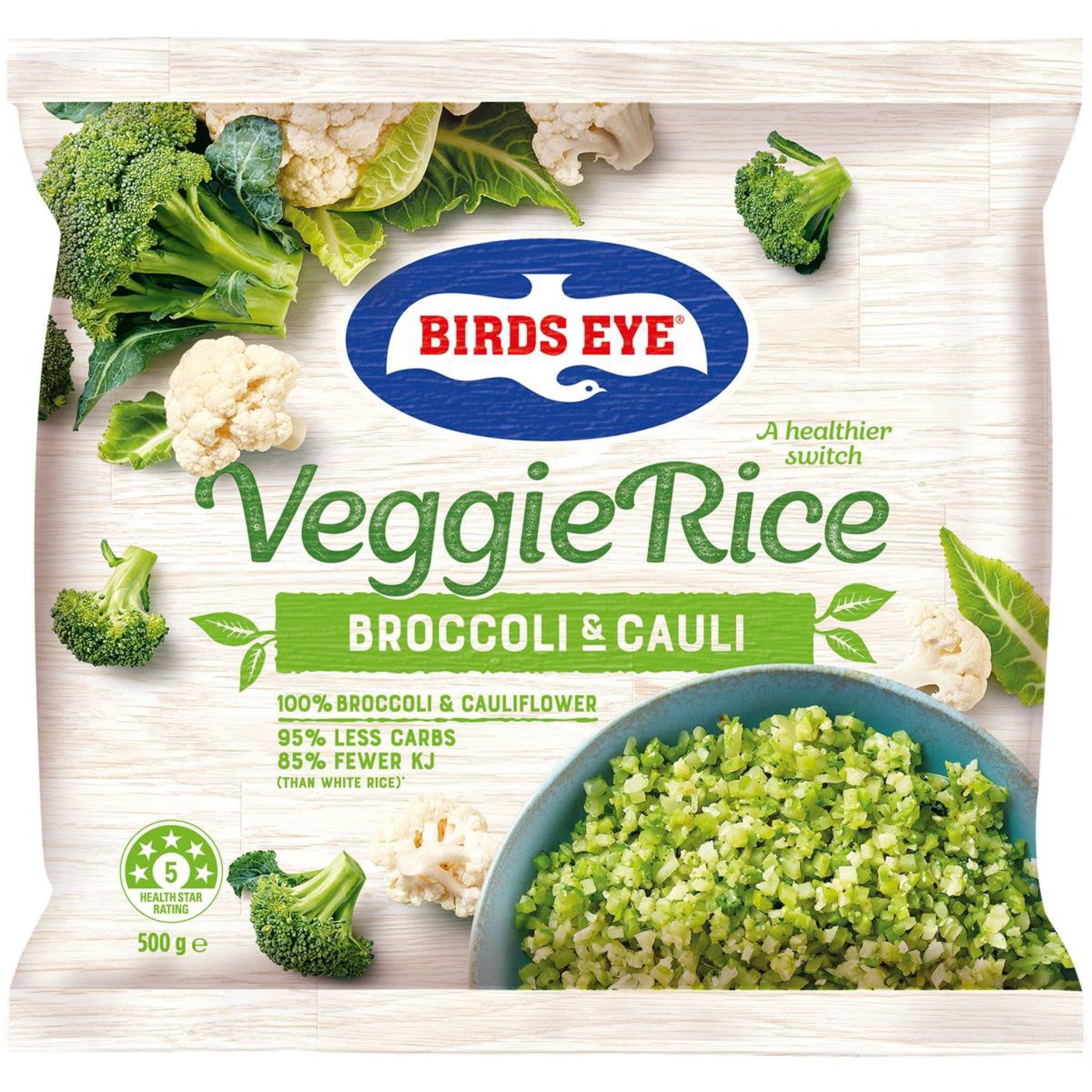Birds Eye Broccoli And Cauliflower Rice, 500 Gram