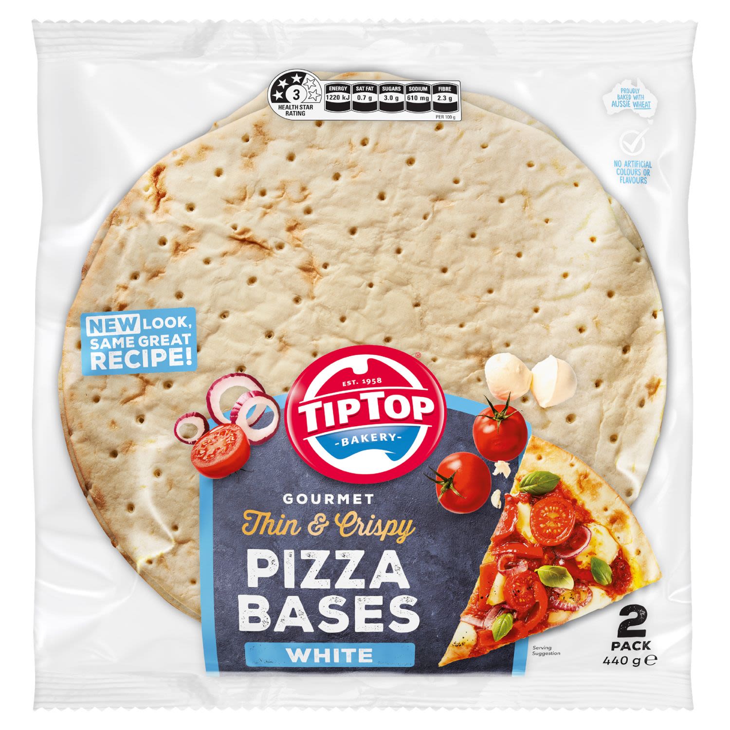 Tip Top Pizza Bases White, 2 Each