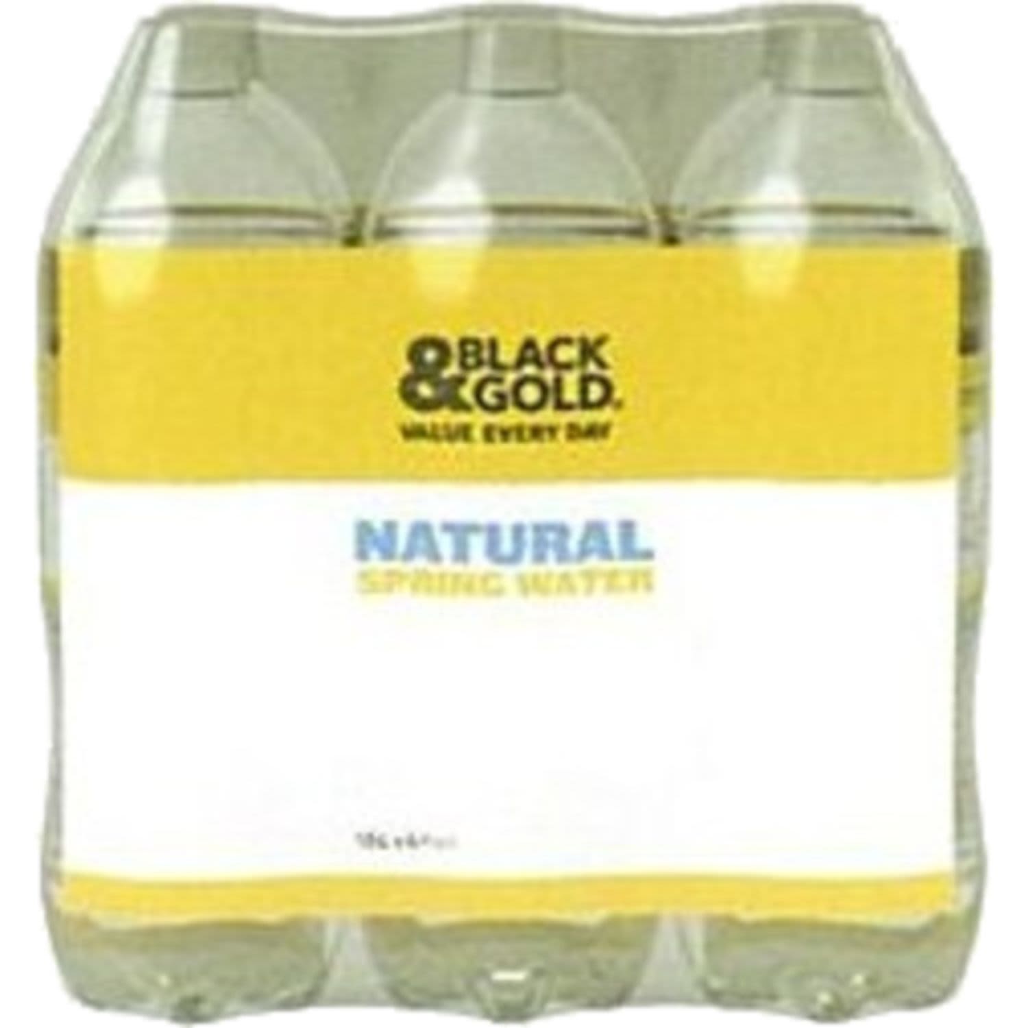 Black & Gold Spring Water 1.5L, 6 Each