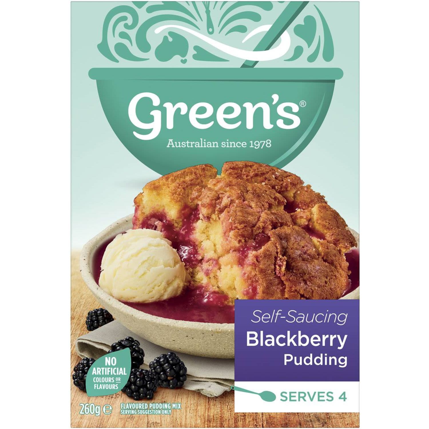 Green's Pudding Blackberry Sponge, 260 Gram