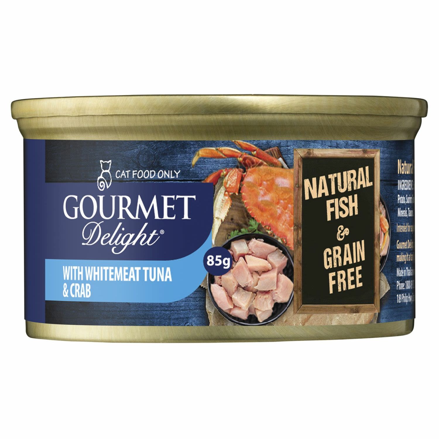 Gourmet Delight with Whitemeat Tuna & Crab, 85 Gram