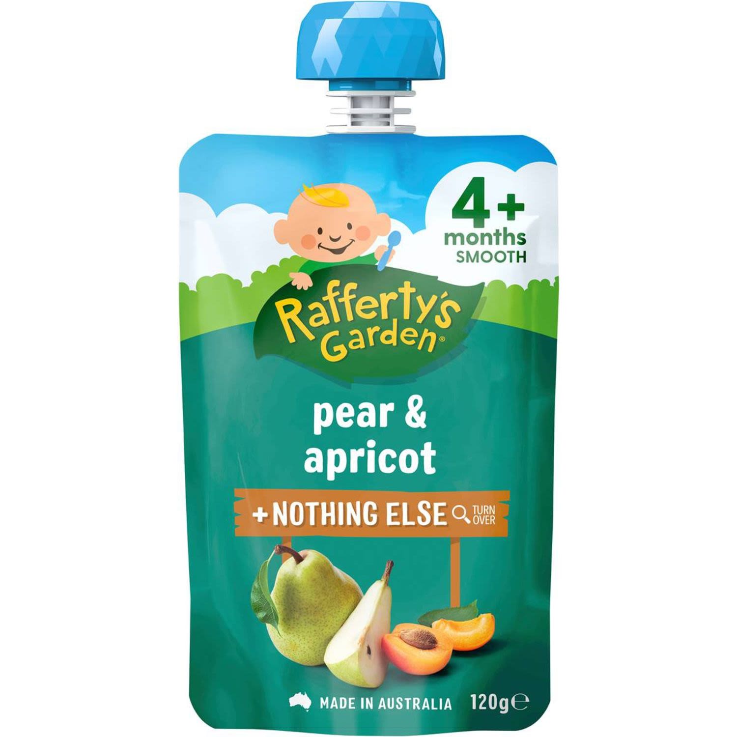 Rafferty's Garden Food 4 Months+ Pear & Apricot, 120 Gram