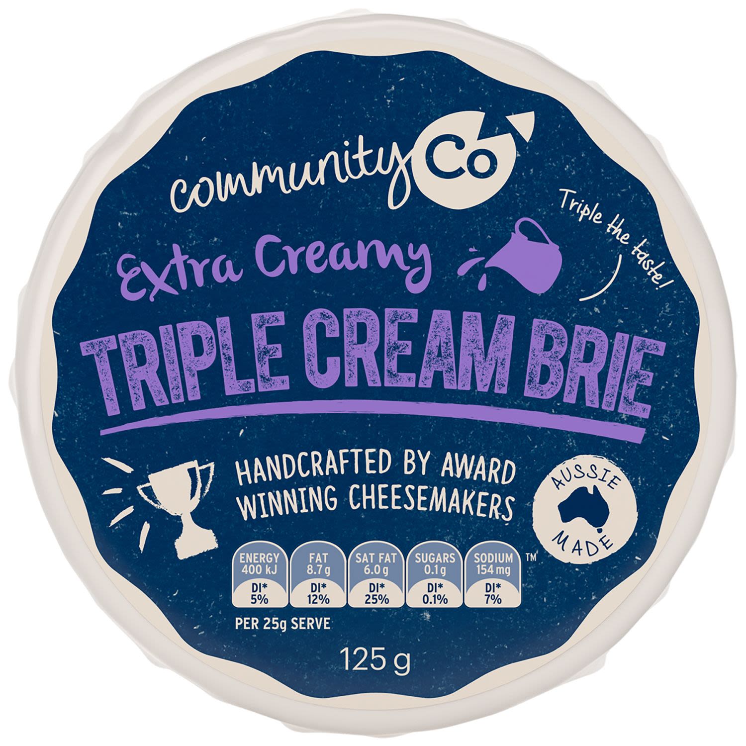 Community Co Triple Brie Cheese, 125 Gram