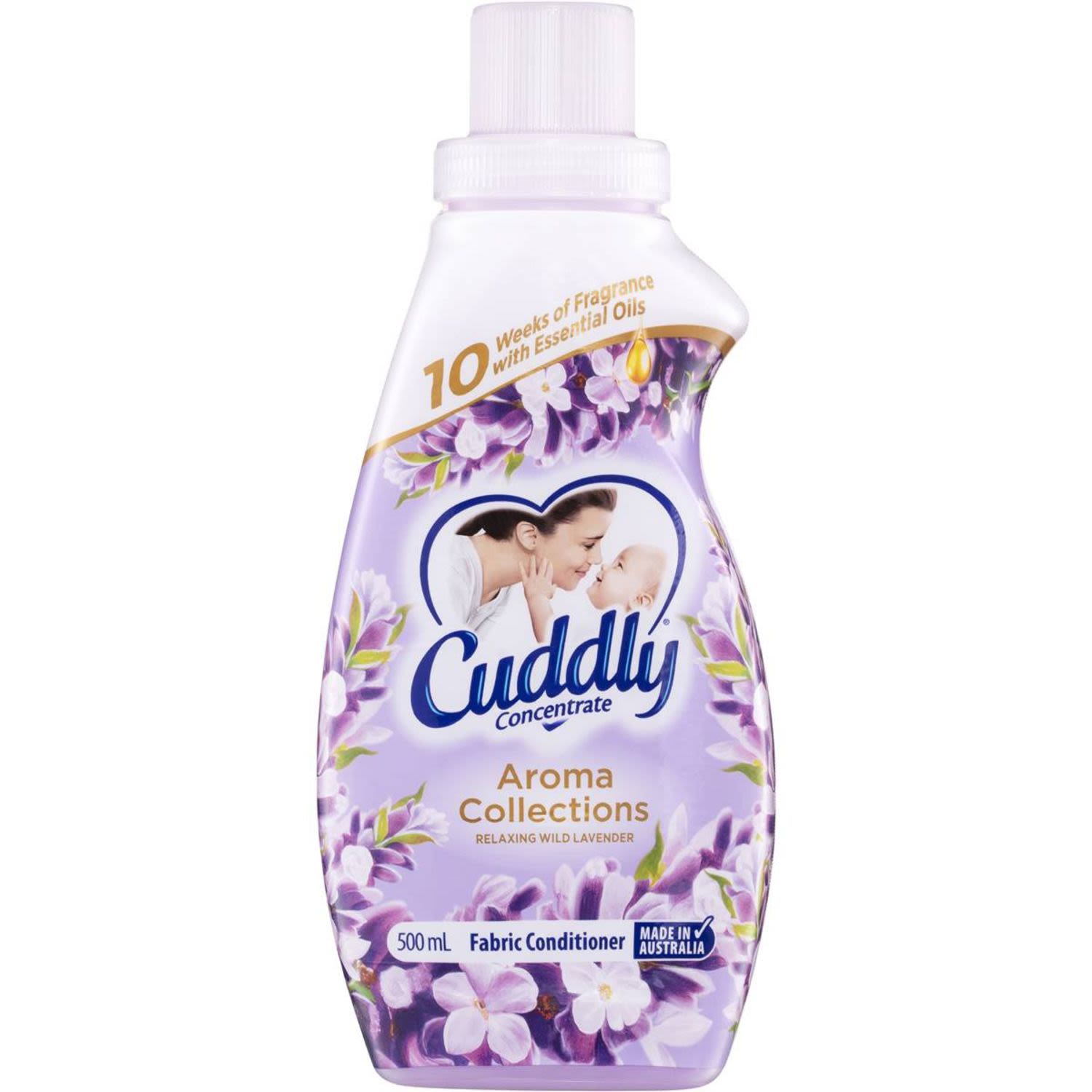 Cuddly Concentrate Fabric Softener Aroma Collections Lavender, 500 Millilitre