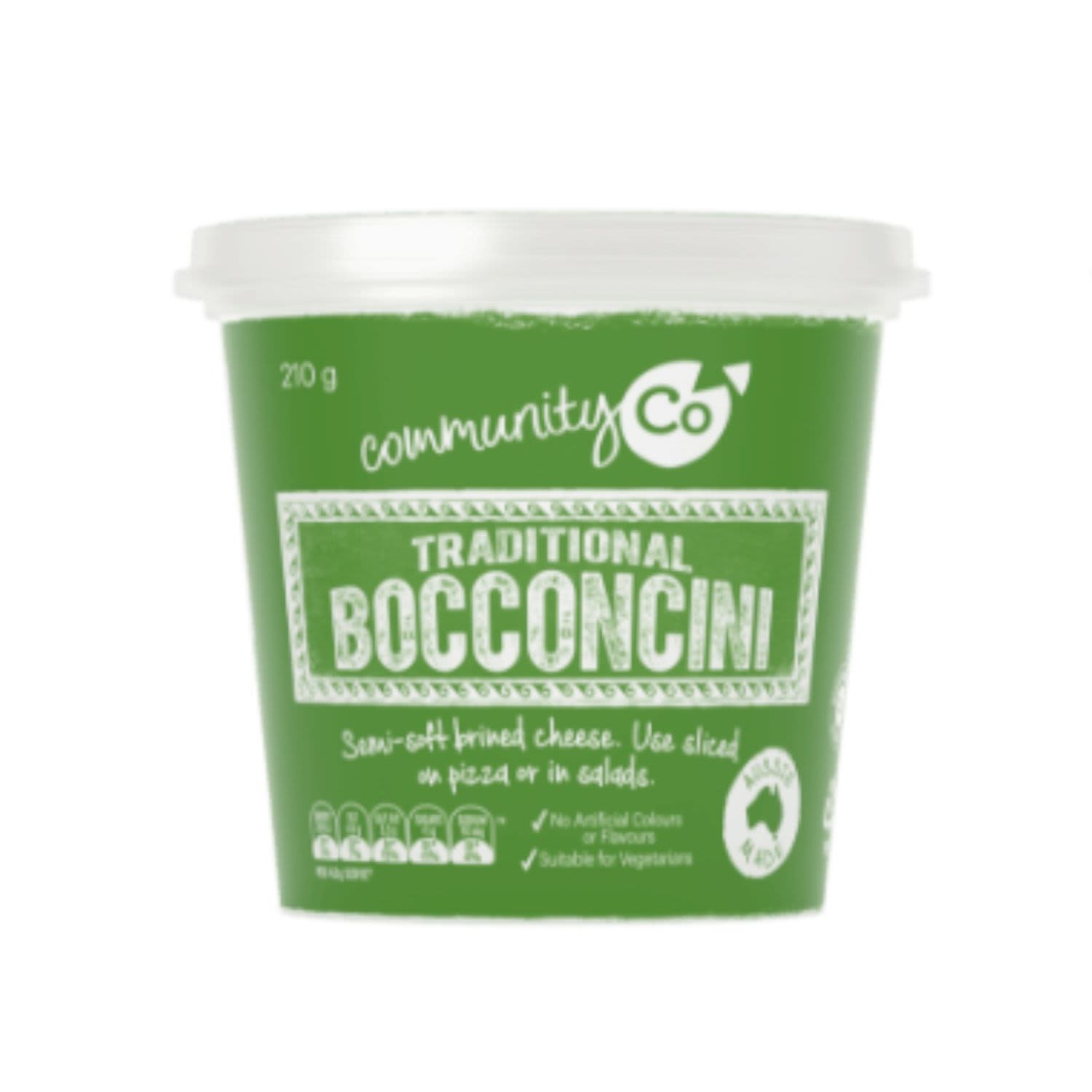 Community Co Traditional Bocconcini Cheese, 210 Gram