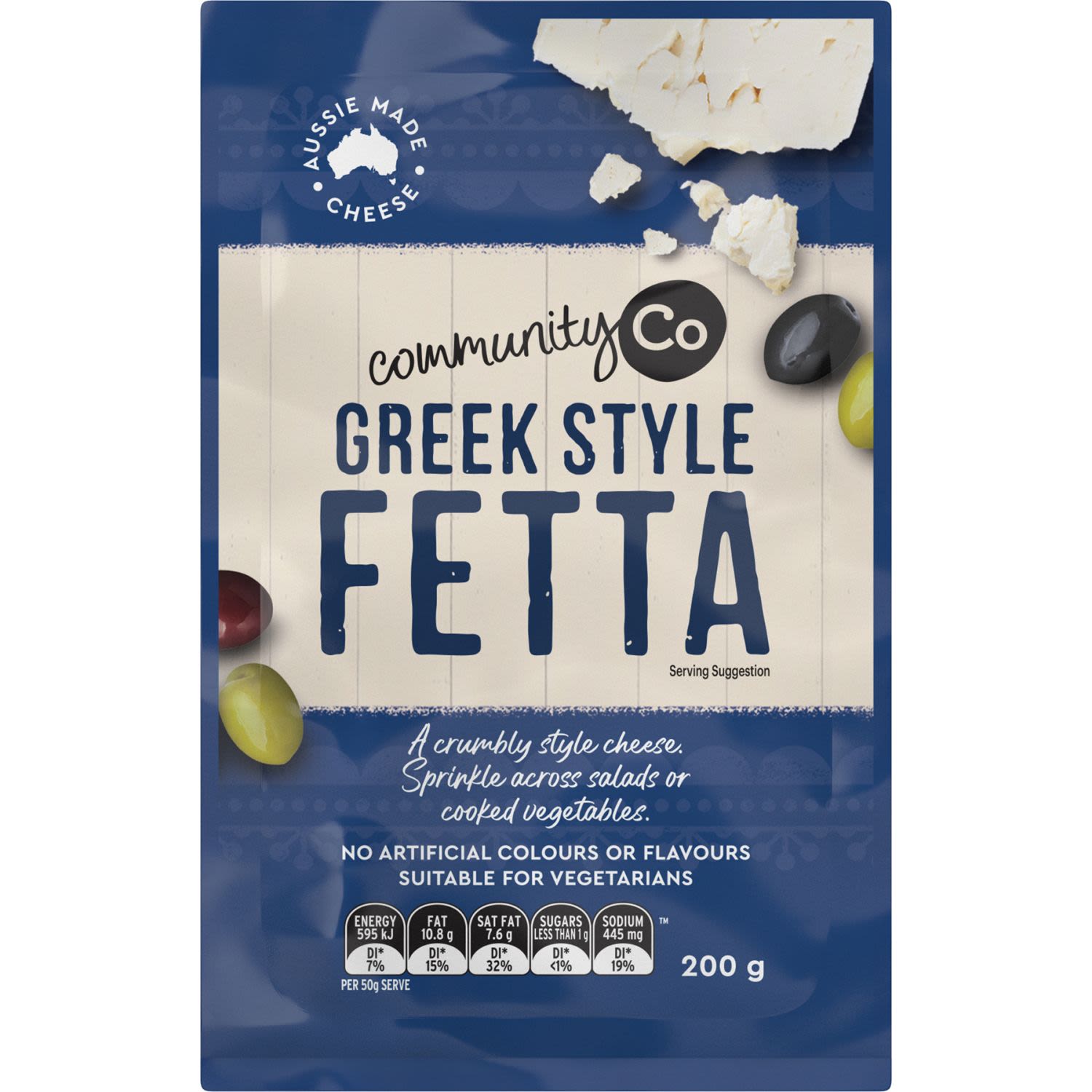 Community Co Greek Style Feta, 200 Gram