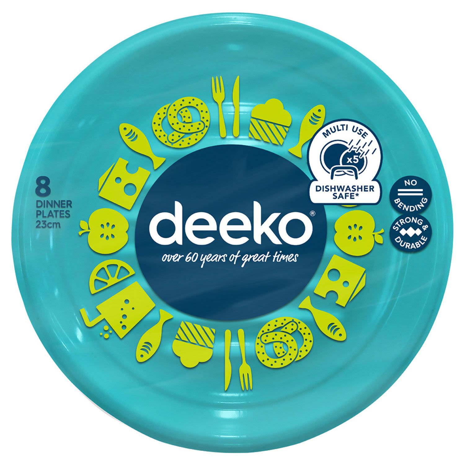 Deeko Dinner Plates, 8 Each