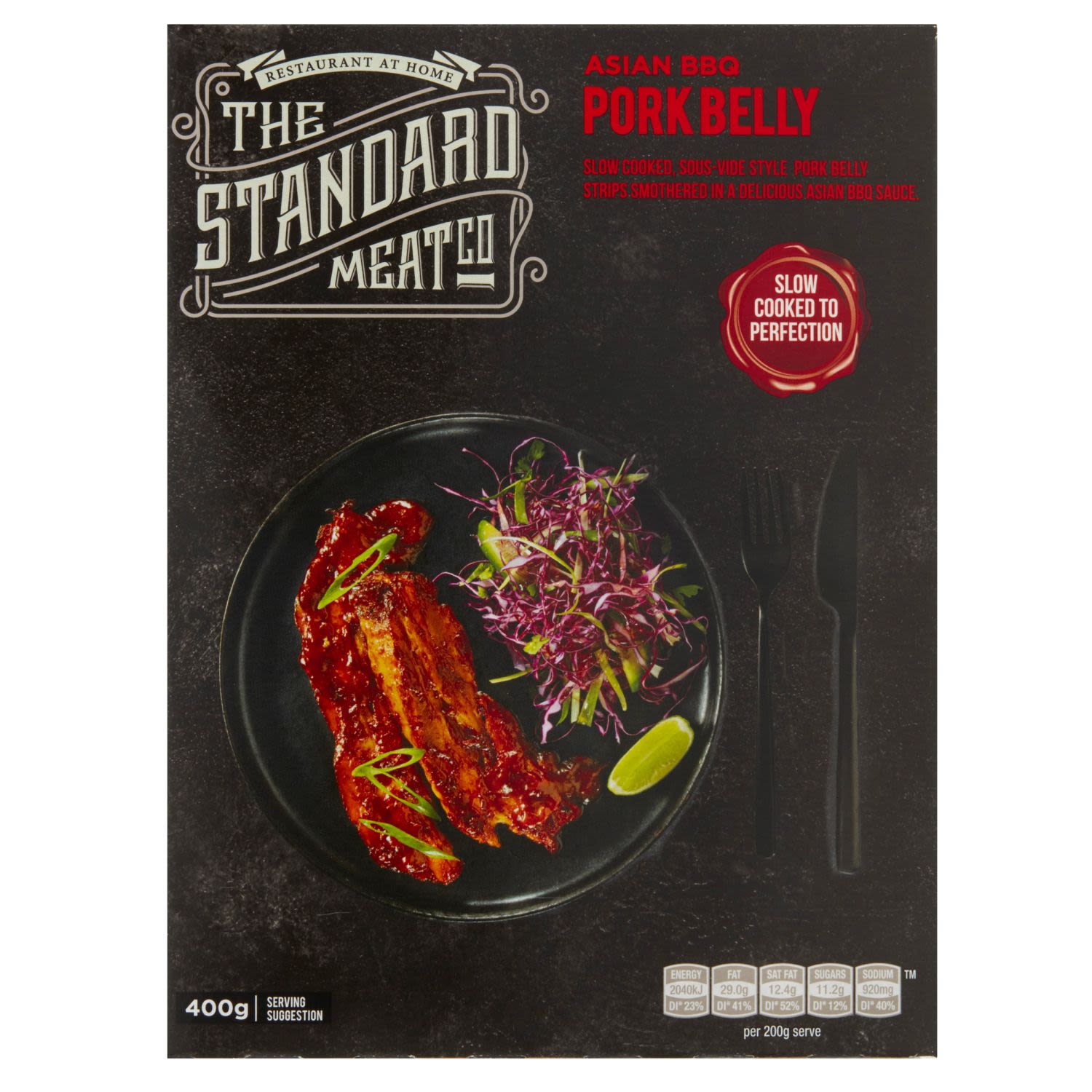 The Standard Meat Co Asian BBQ Pork Belly, 400 Gram
