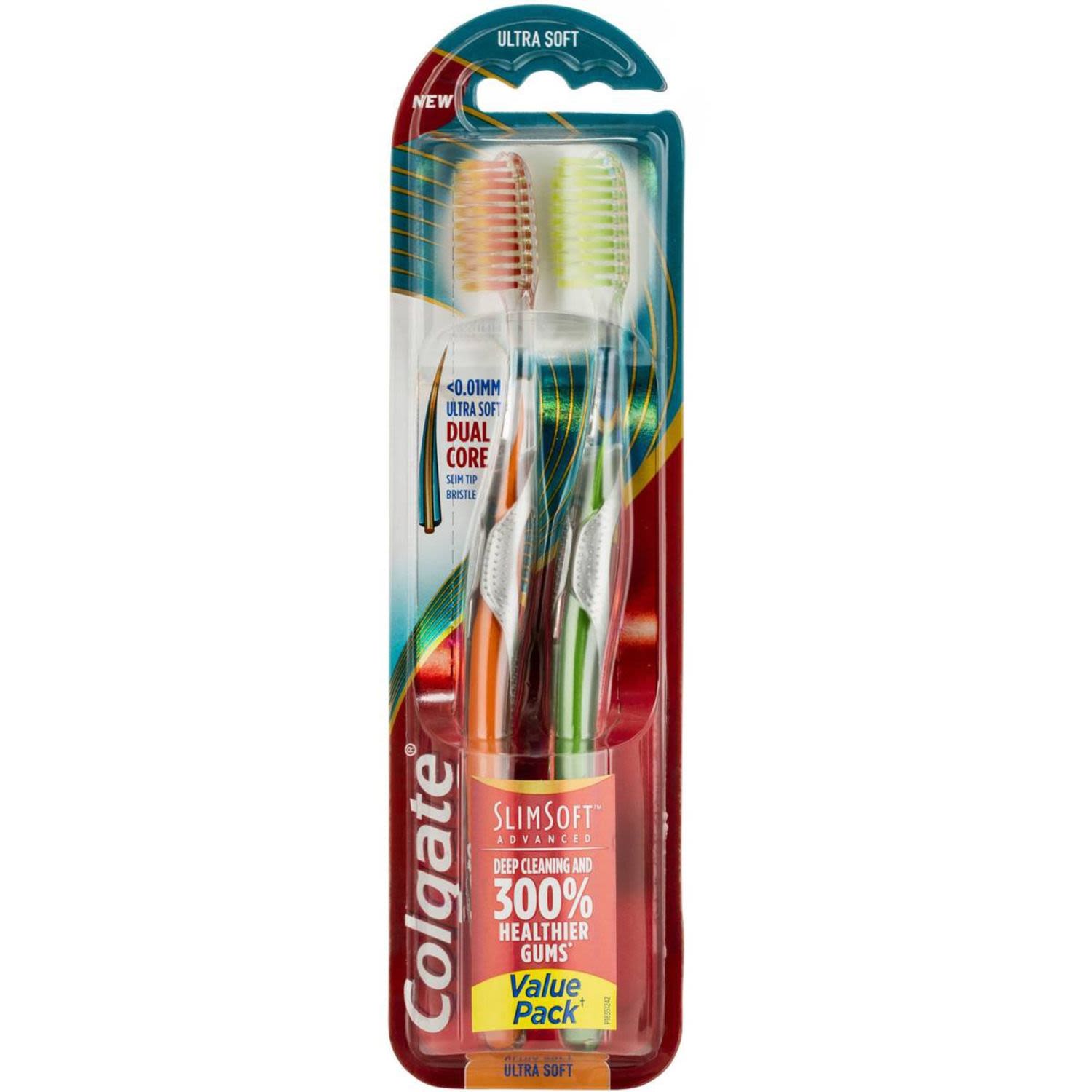 Colgate Slim Soft Advanced Ultra Soft Toothbrush Value, 2 Each