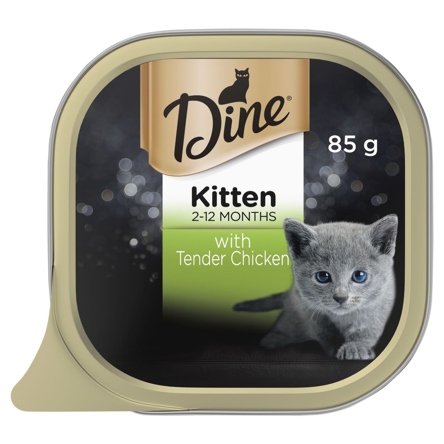 Dine Kitten Wet Cat Food Tender Chicken Loaf Tray, 85 Gram