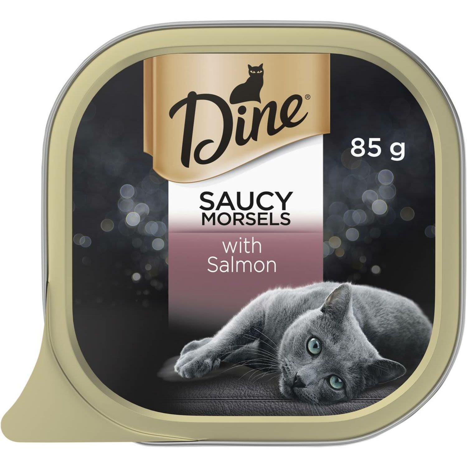 Dine Saucy Morsels With Salmon Wet Cat Food Tray, 85 Gram