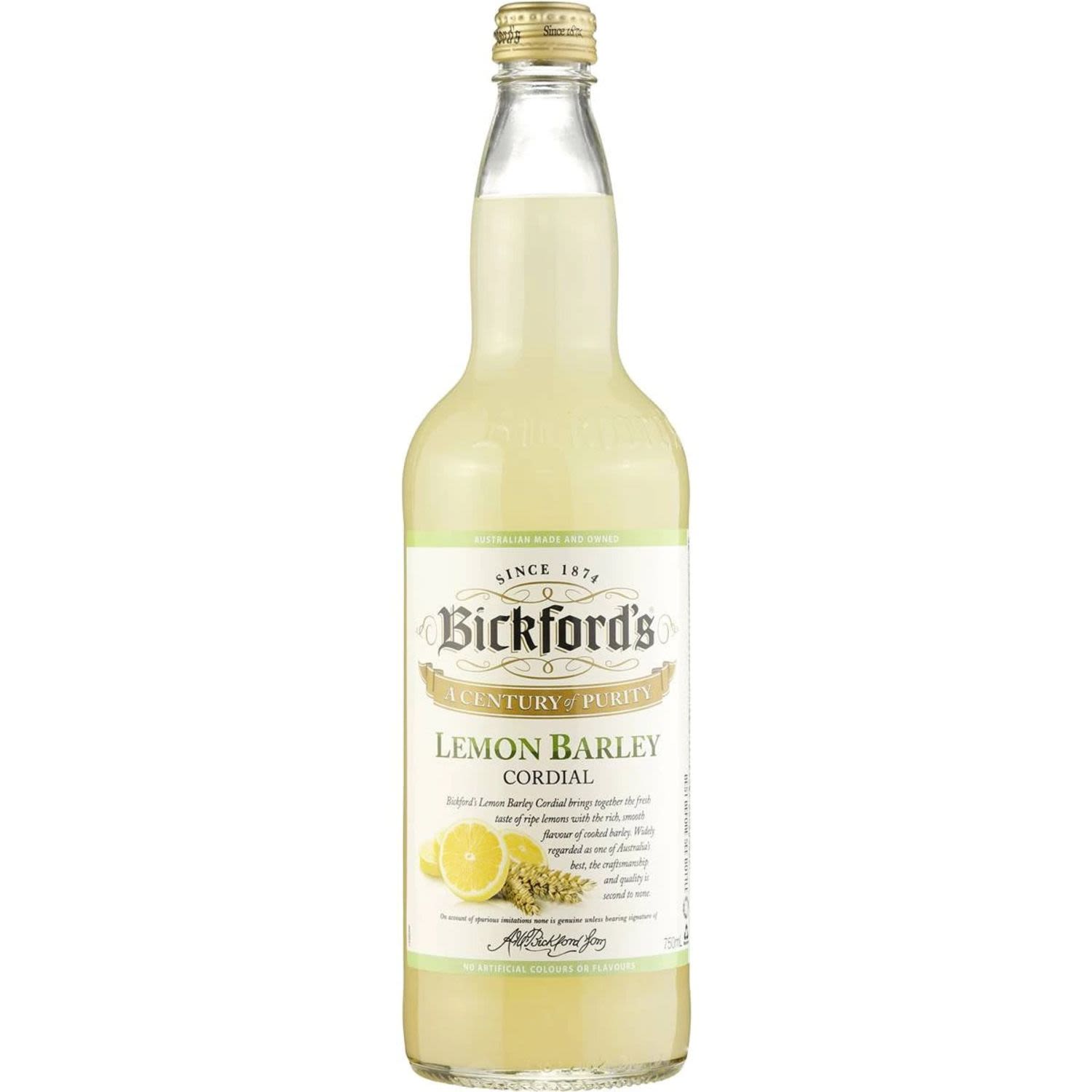 Bickford's Lemon Barley Cordial