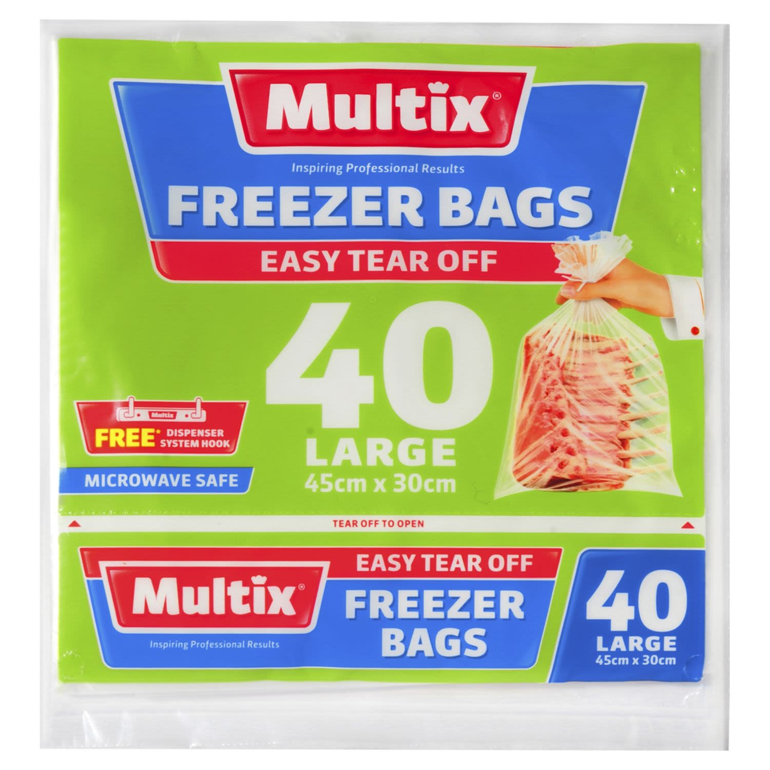 Multix Freezer Bags Large, 40 Each