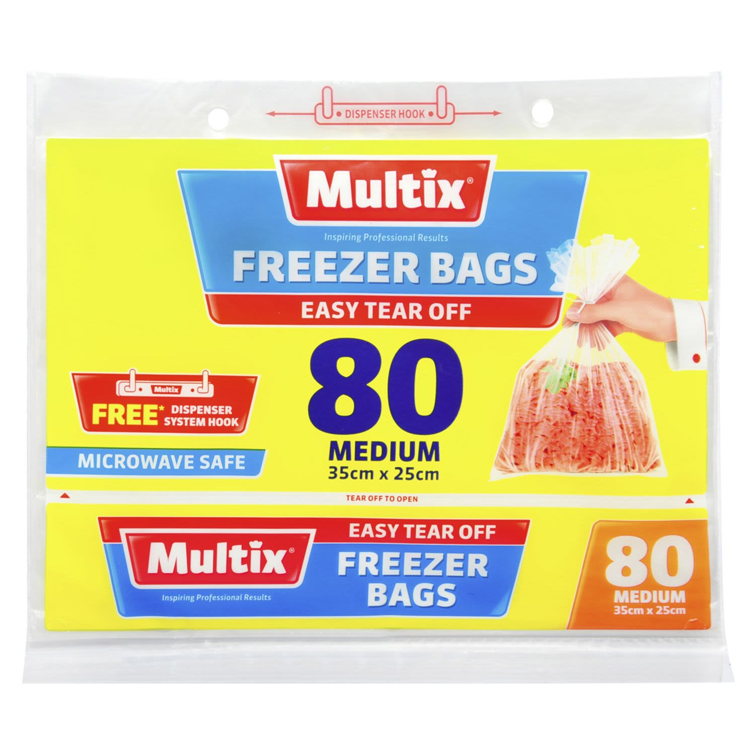 Multix Freezer Bags Medium, 80 Each