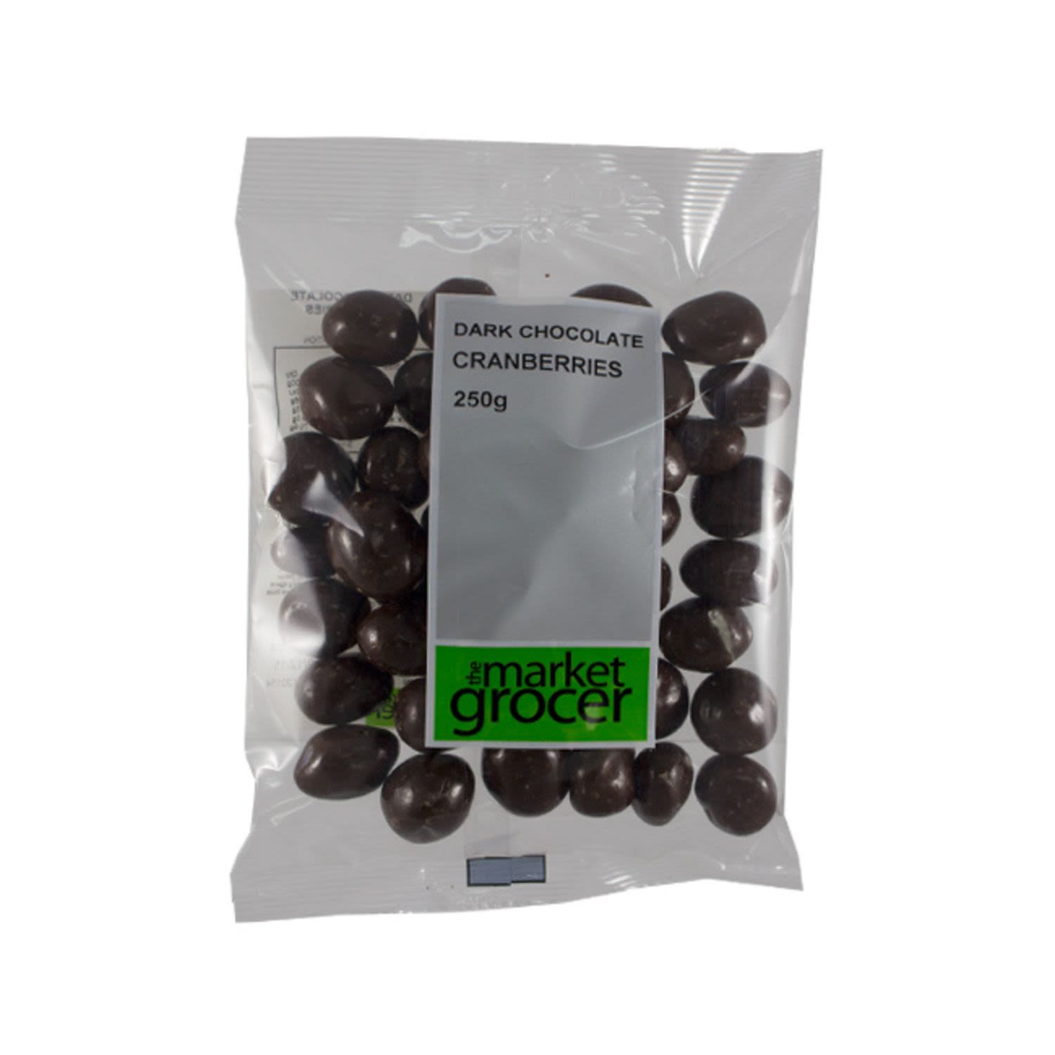 The Market Grocer Dark Chocolate Cranberries, 250 Gram